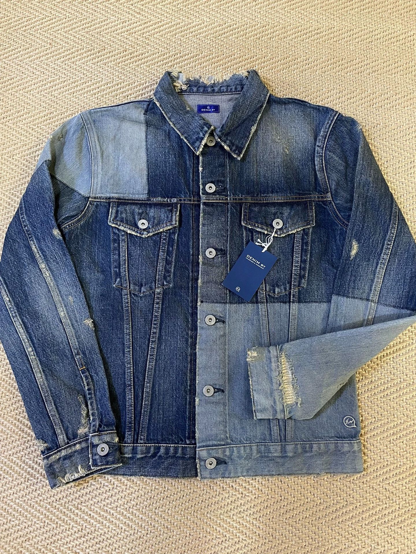 Fragment Design FRAGMENT x VANQ Denim Washed Distressed Lightning Jacket M Size US M / EU 48-50 / 2 - 1 Thumbnail