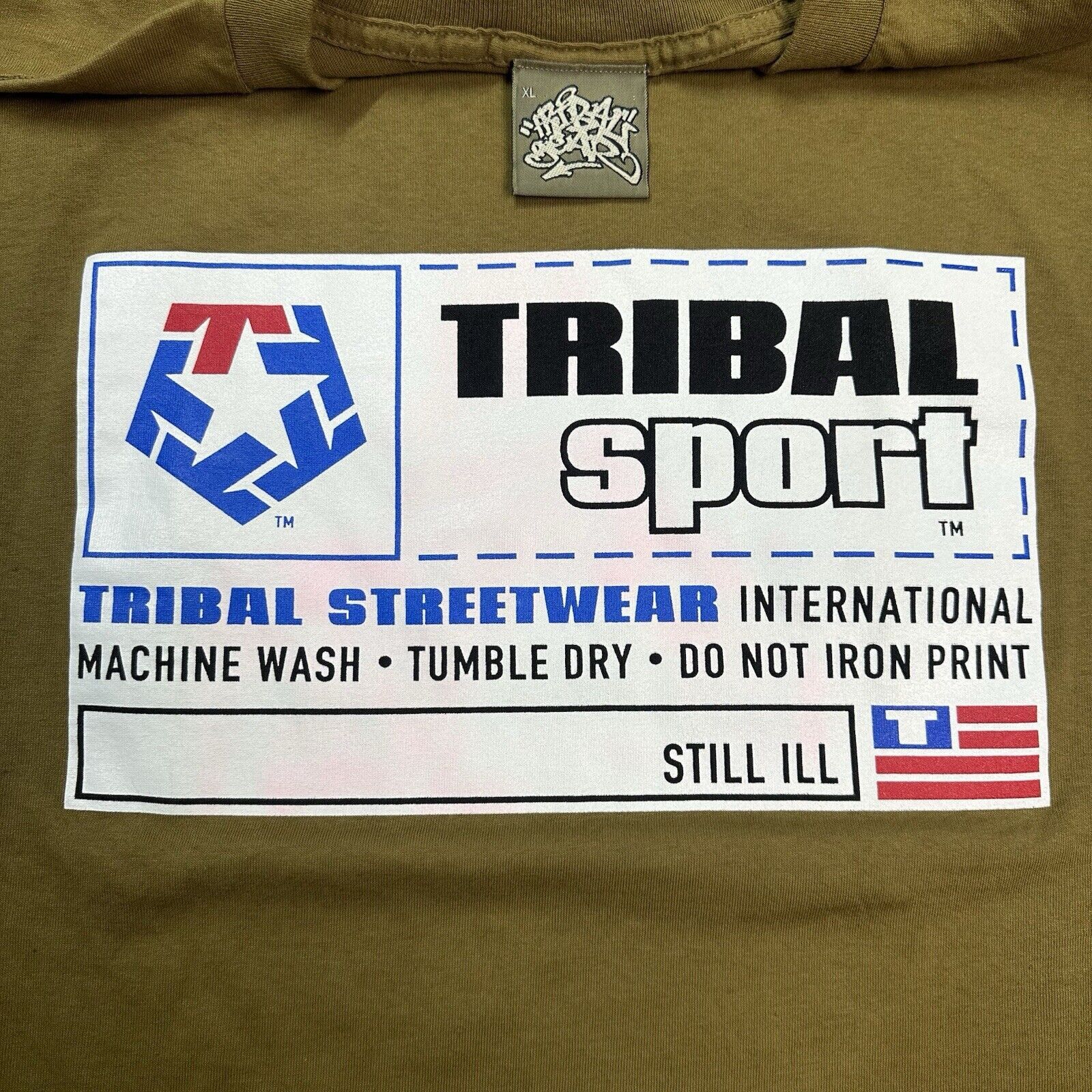 Tribal Streetwear × Vintage Vintage 90s Tribal Gear Sport Tee T-Shirt XL Made In USA Size US XL / EU 56 / 4 - 1 Thumbnail