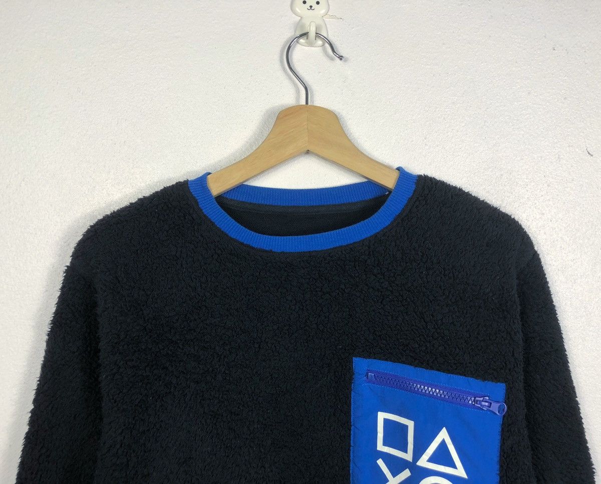 GU × Playstation × Sony Rare Play Station Embroidery Fleece Sweatshirt Size US S / EU 44-46 / 1 - 2 Thumbnail