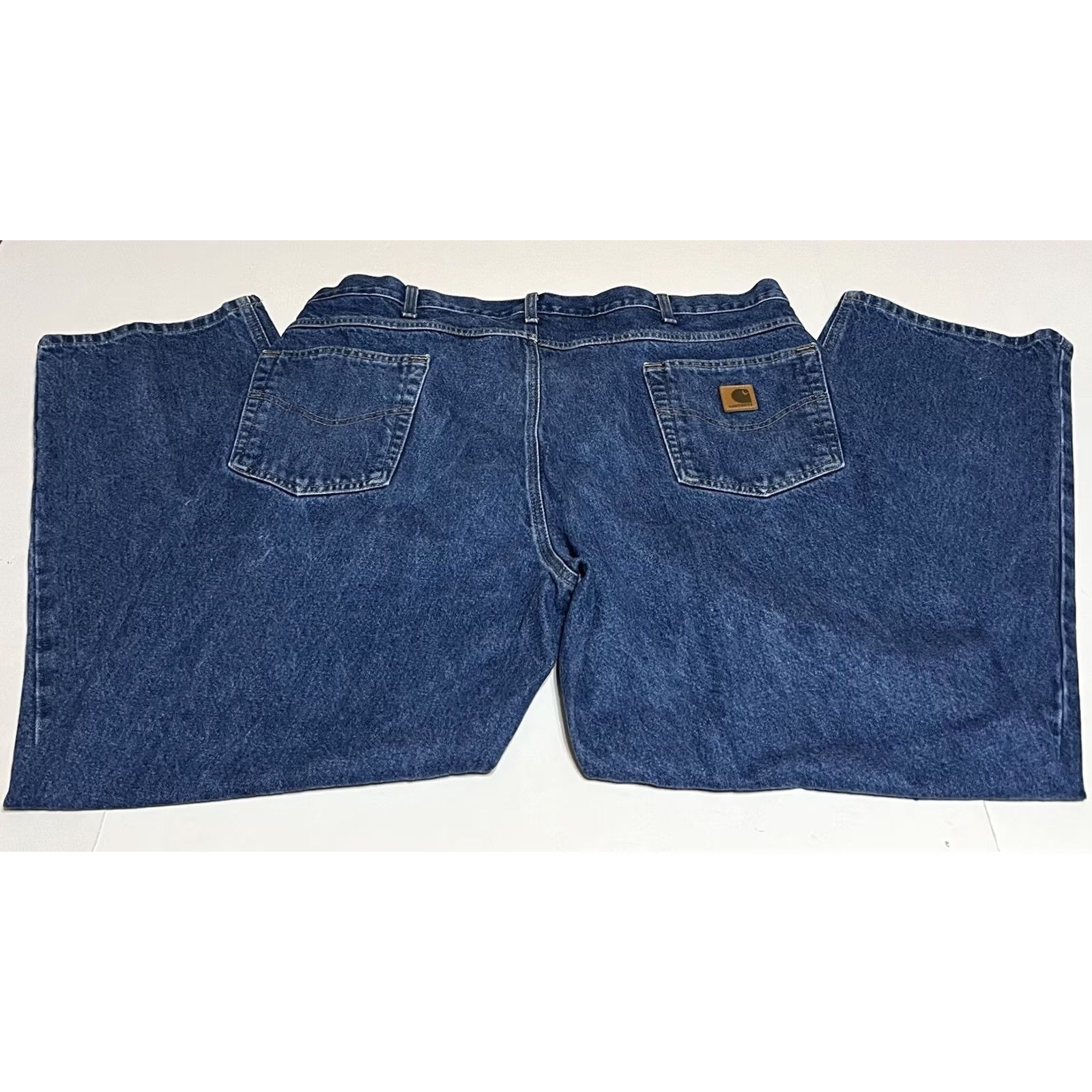 Carhartt Carhartt Jeans B160 DST Mens 42x30 Relaxed Fit Denim Blue Straight Work Pants Size US 42 / EU 58 - 2 Thumbnail