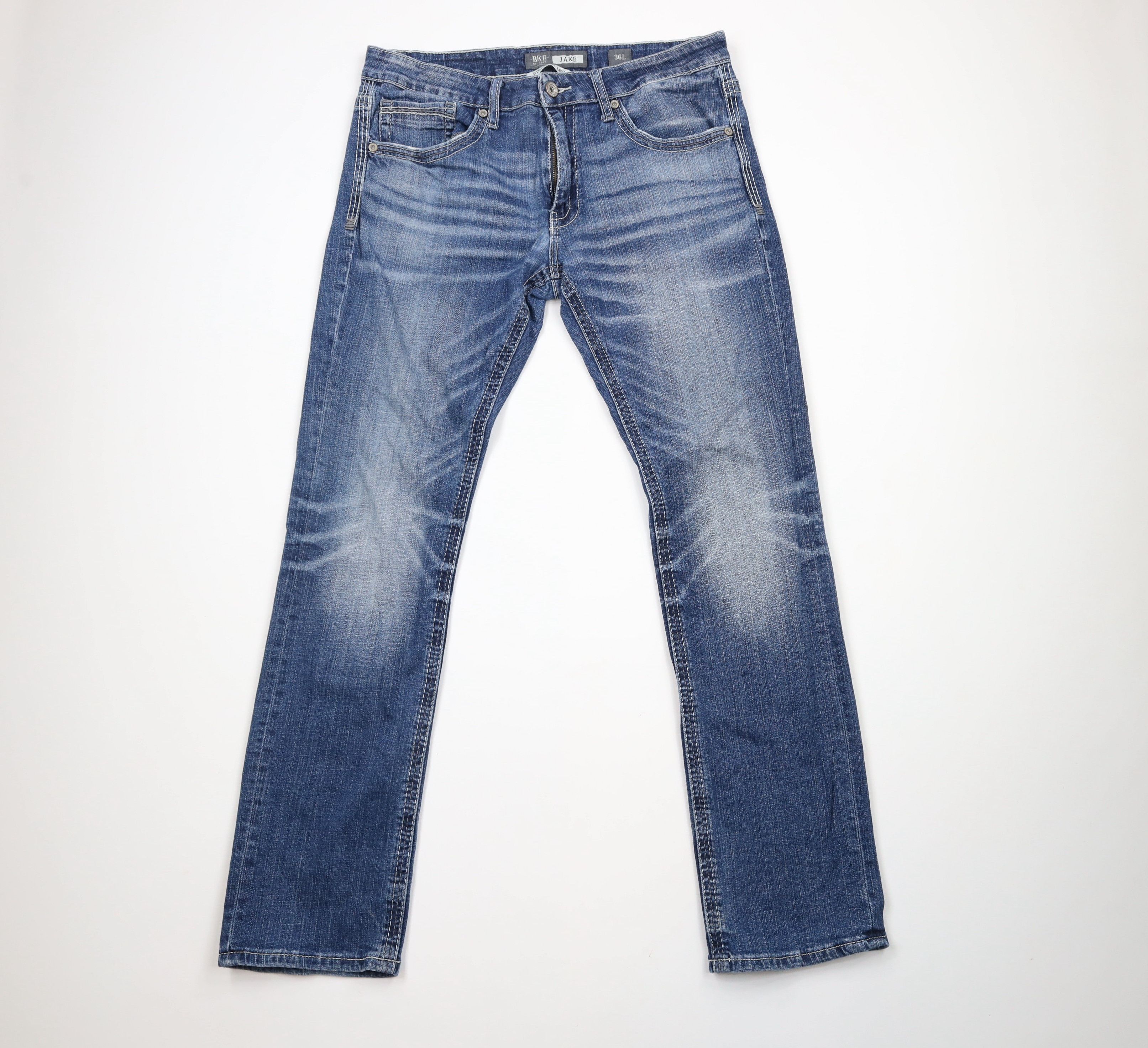 Vintage Buckle BKE Denim Stretch Jake Straight Leg Denim Jeans Size US 36 / EU 52 - 1 Thumbnail
