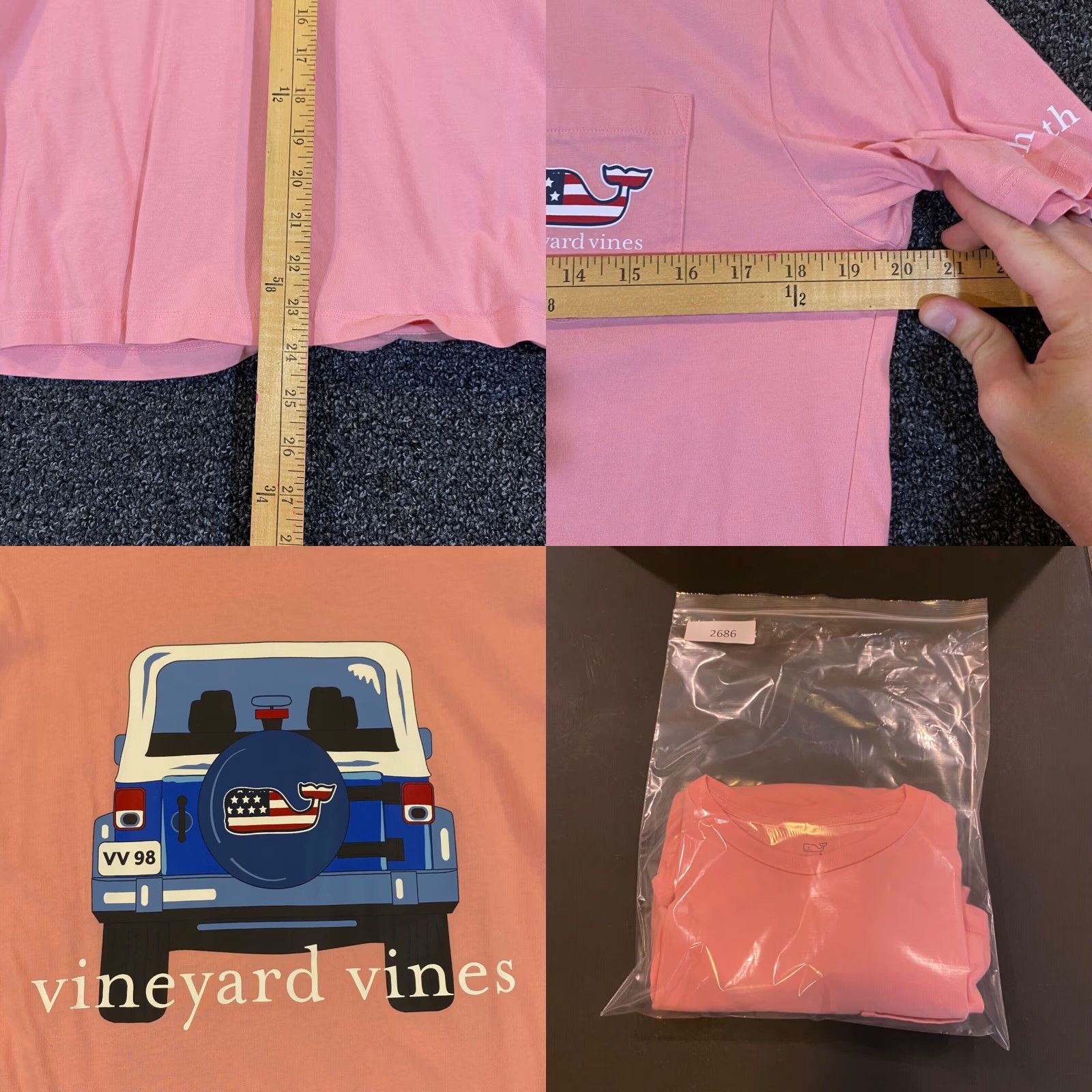Vineyard Vines Vineyard Vines Shirt Mens Small Pink Rehoboth Beach DE Graphic Tee Short Sleeve Size US S / EU 44-46 / 1 - 8 Thumbnail