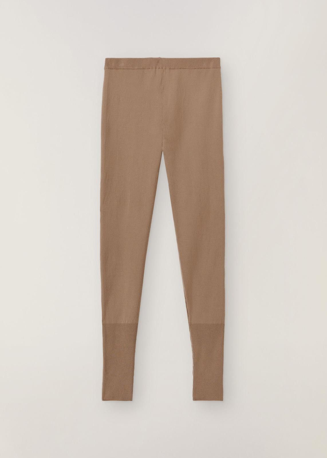 Loro Piana o1srvl11e1124 Cocooning Virgin Wool Leggings in Camel Size 30" / US 8 / IT 44 - 2 Thumbnail