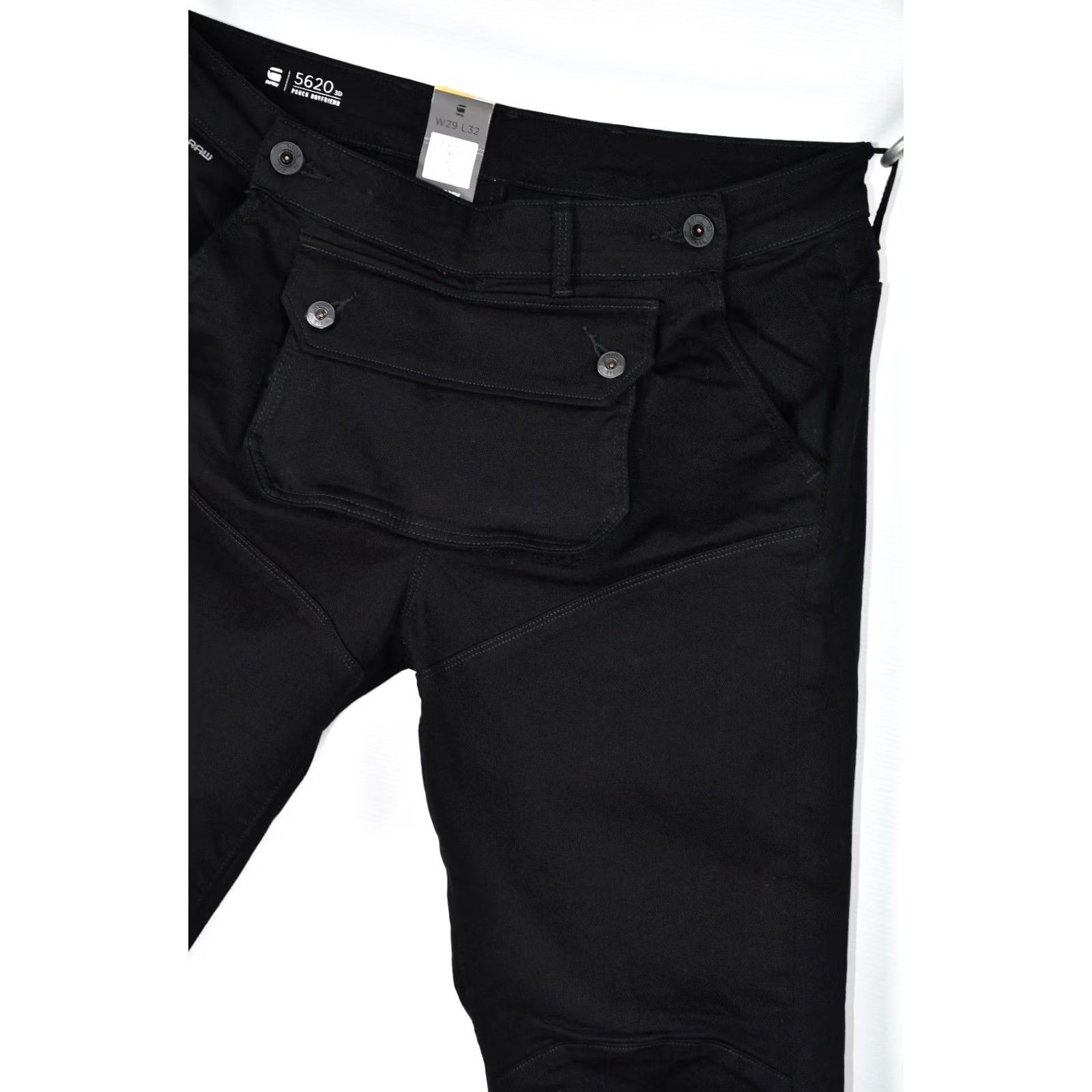 G-Star G-Star 5620 3D Pouch Boyfriend WMN Black Denim Stretch Jeans W29 L32 Women Size 29" - 5 Thumbnail