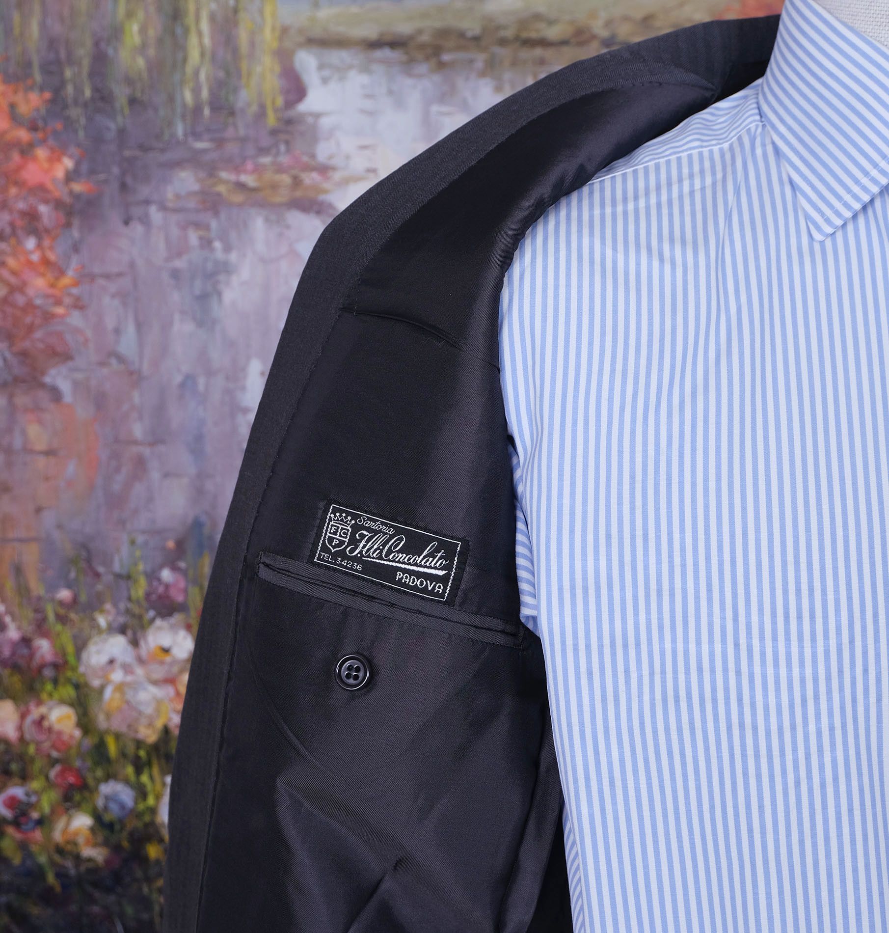 Other Sartoria Concolato, blue Jacket, Size 40, Shorter, bespoke Size 40S - 4 Thumbnail