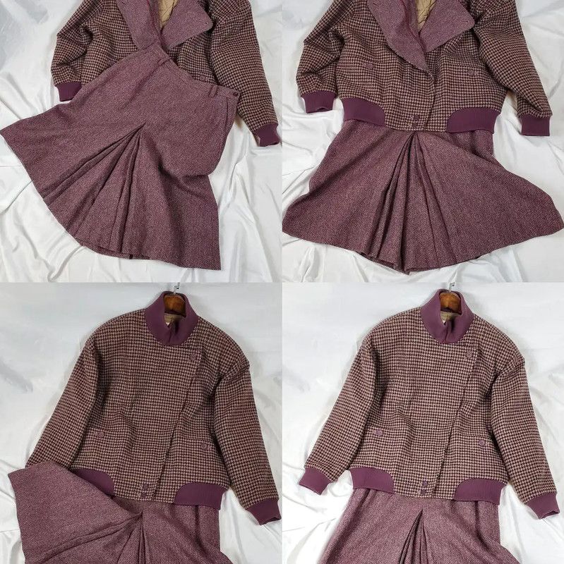 Dior Dior Purple Houndstooth Wool Women’s Jacket 0089 Size M / US 6-8 / IT 42-44 - 1 Thumbnail