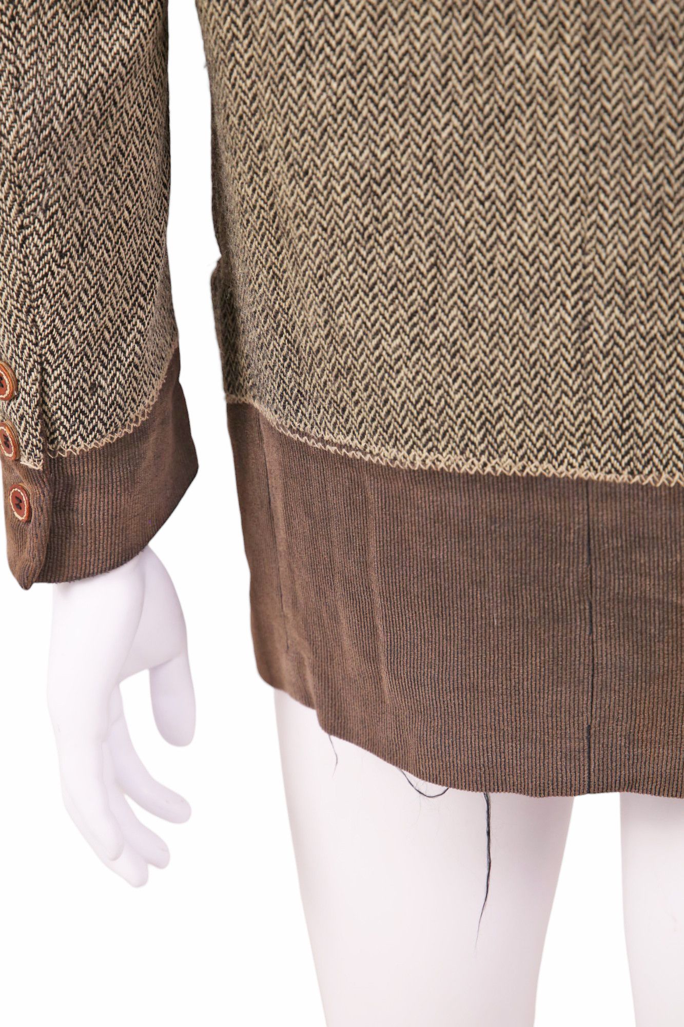 Dirk Bikkembergs 1990's - Wool Harringbone Grey Blazer Size 48R - 8 Thumbnail