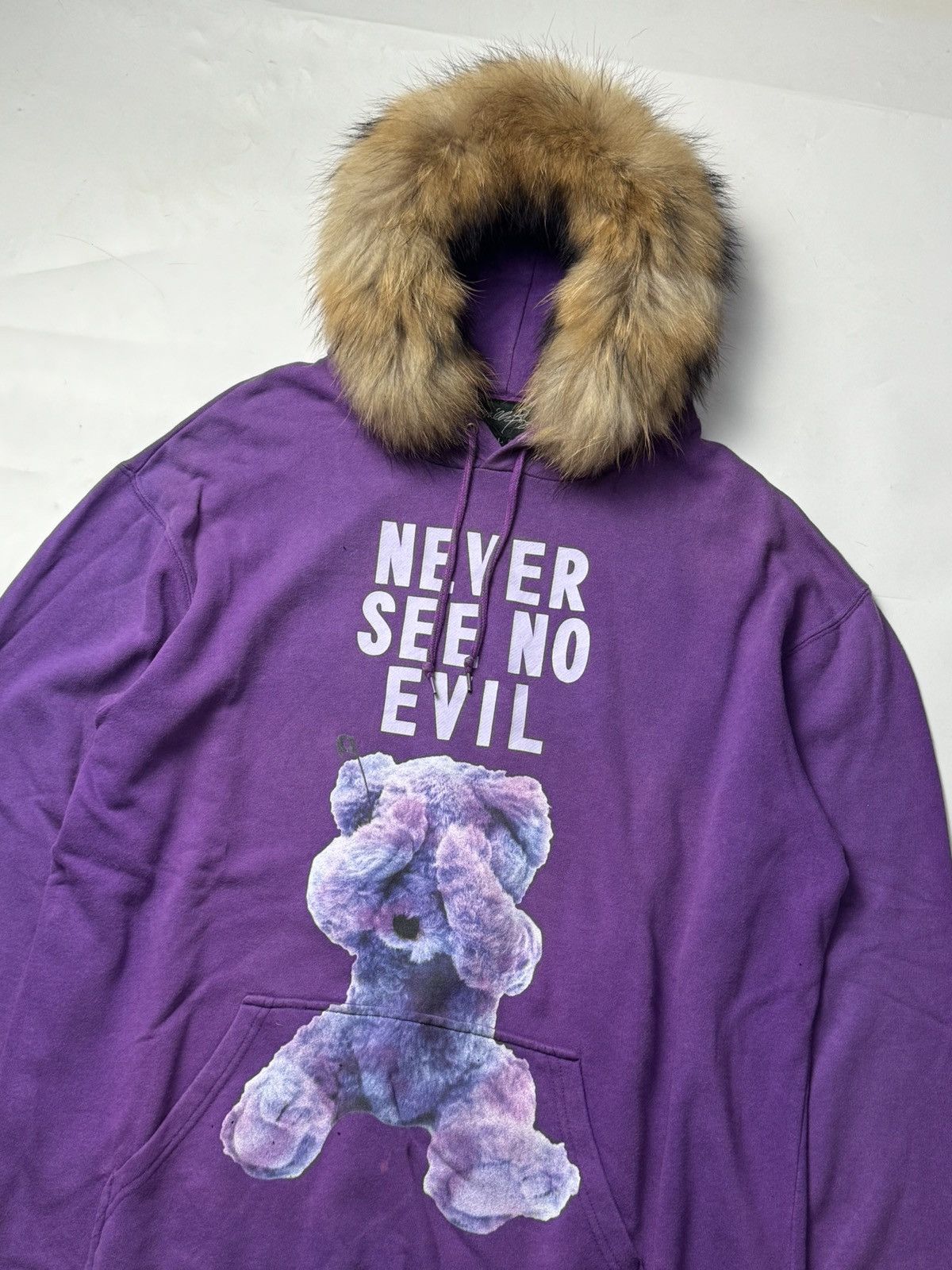 Hysteric Glamour × Japanese Brand × Le Grande Bleu (L.G.B.) Fur Hoodie Milkboy Never See No Evil Purple Size US L / EU 52-54 / 3 - 2 Thumbnail