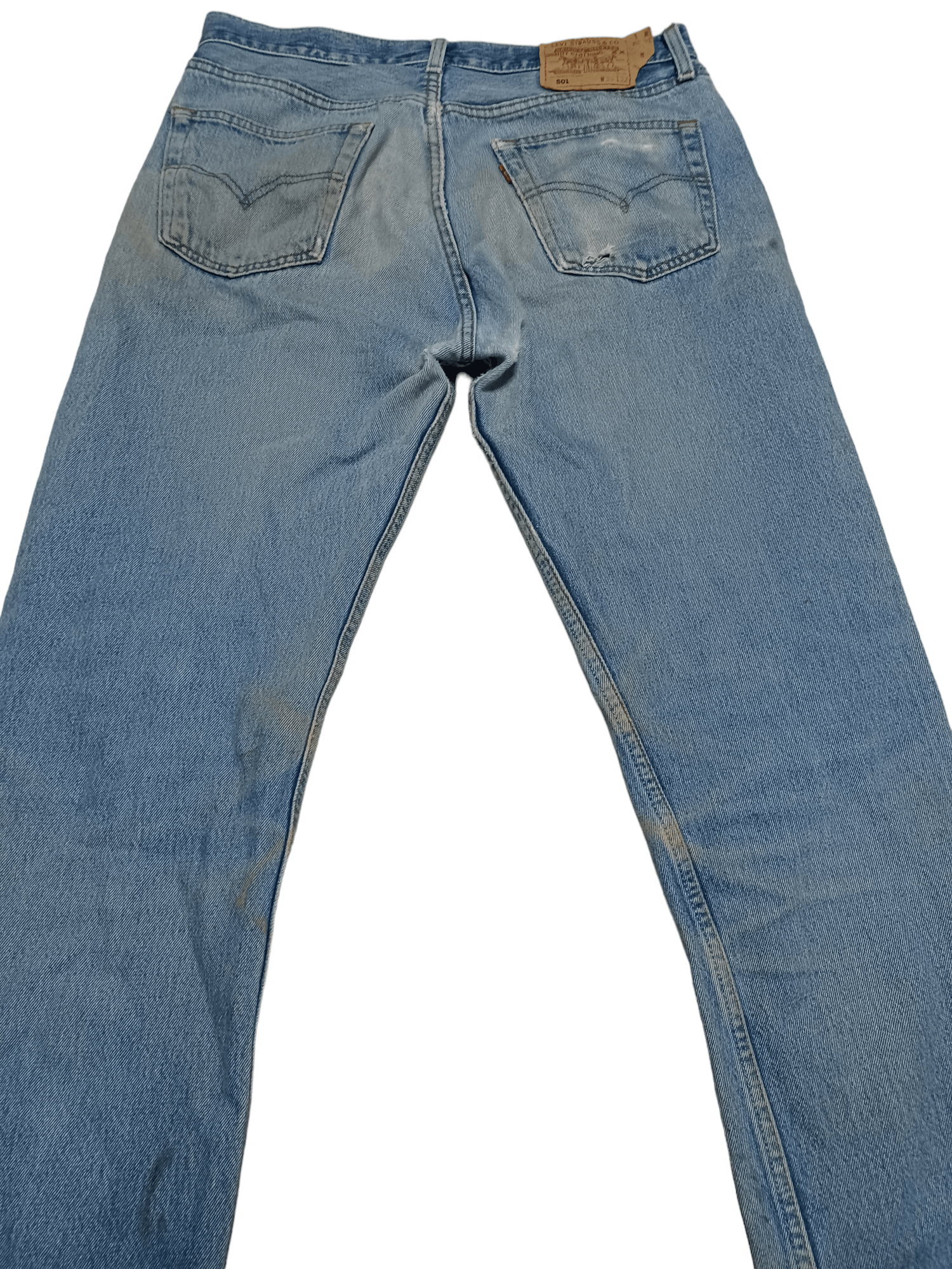 Levi's Vintage Clothing DIRTY DISTRESSED 90S MADE IN UK LEVIS 501 W34 L32 JEANS Size US 34 / EU 50 - 5 Thumbnail