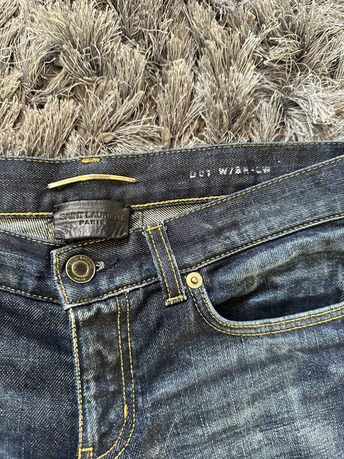 Saint Laurent Paris Saint Laurent Paris Raw Denim Navy D01 W/SK-LW Size US 30 / EU 46 - 2 Thumbnail