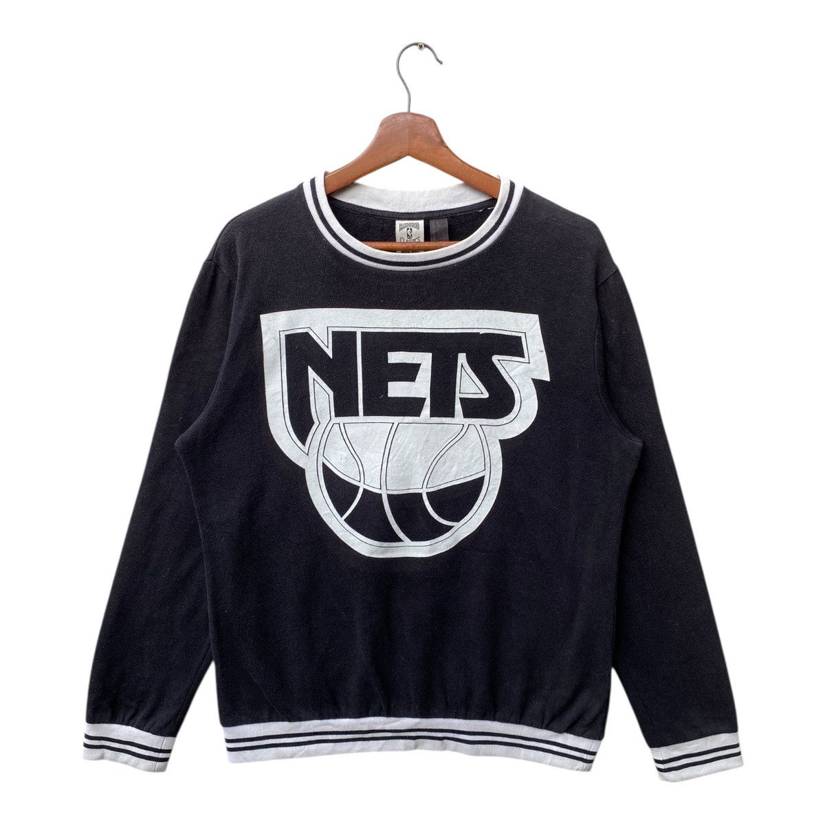 NBA Vintage NBA Nets Sweatshirt Big Logo Jumper Crewneck Size L Size US L / EU 52-54 / 3 - 1 Thumbnail