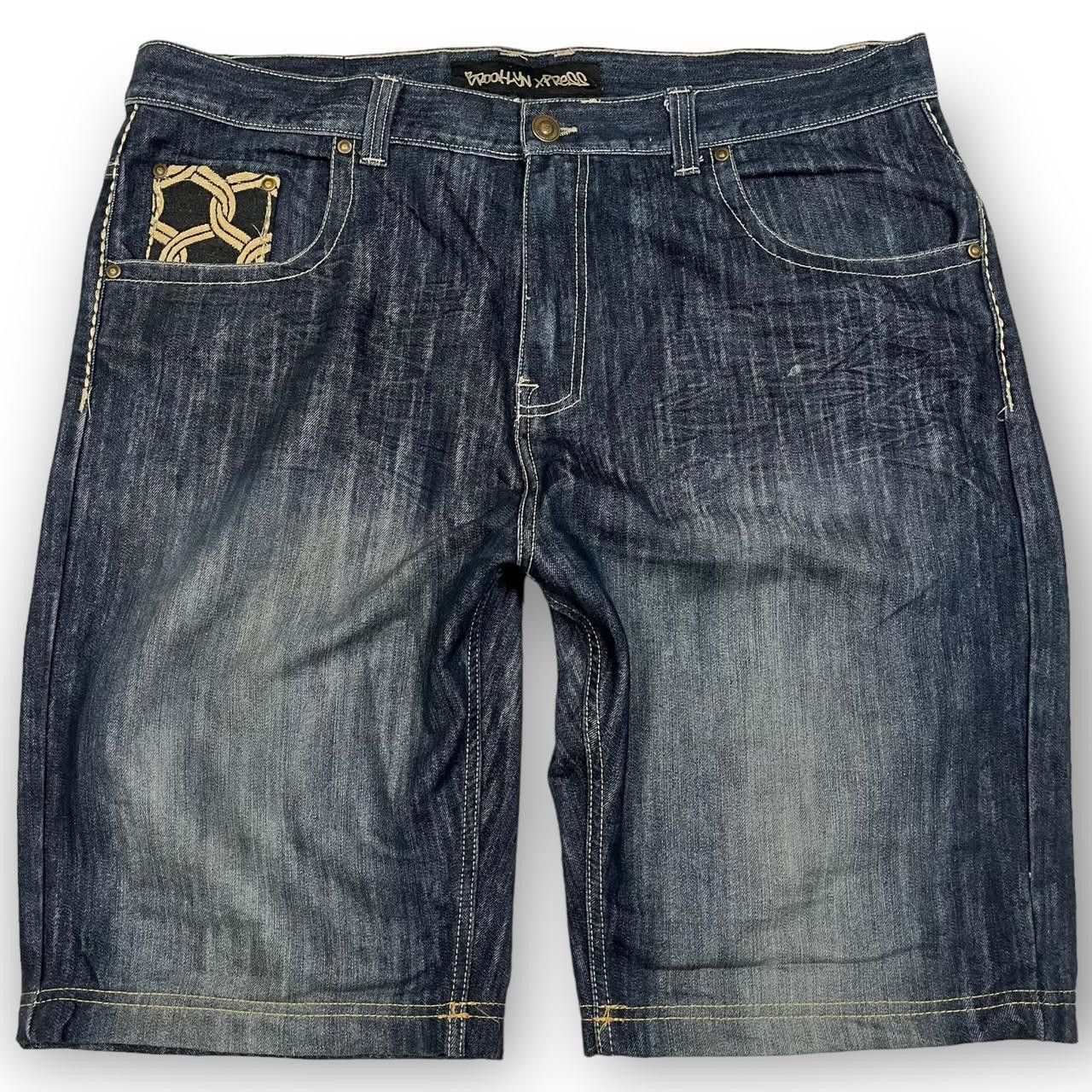 Designer Men's Navy and Blue Shorts Size US 42 / EU 58 - 4 Thumbnail