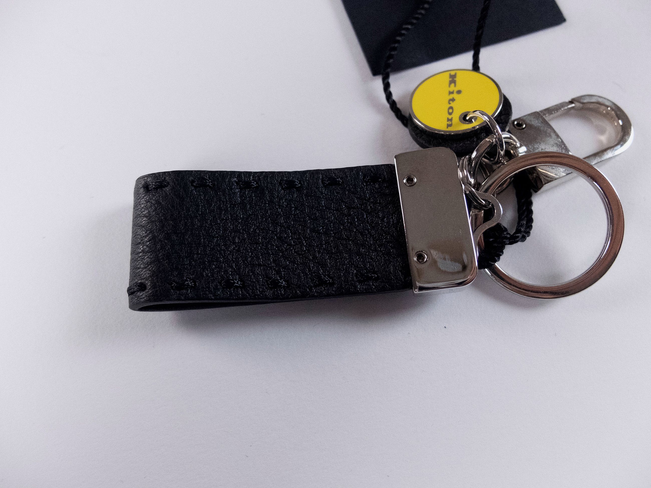 Kiton KITON hand stitched brown leather keyring authentic Size ONE SIZE - 5 Thumbnail