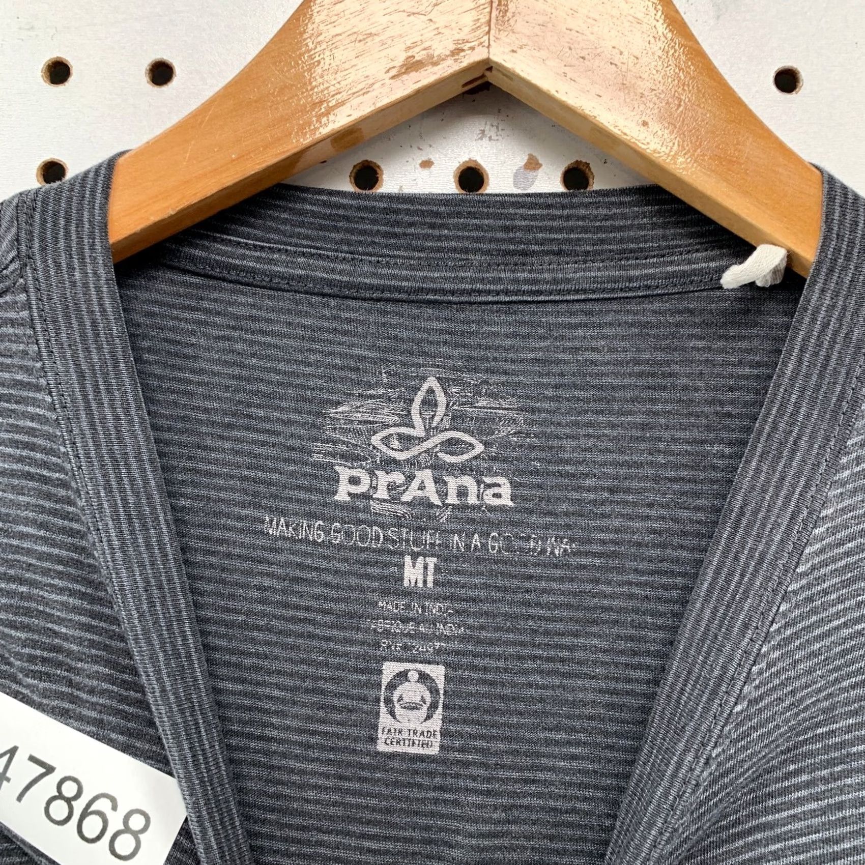 Prana Prana Active T Shirt Mens MT Medium Tall Gray Short Sleeve Outdoor Hike Size US M / EU 48-50 / 2 - 3 Thumbnail