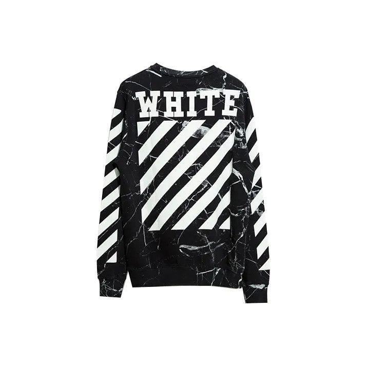 Off-White Off-White Black Marble Pattern Sweatshirt 0079 Size US M / EU 48-50 / 2 - 1 Thumbnail