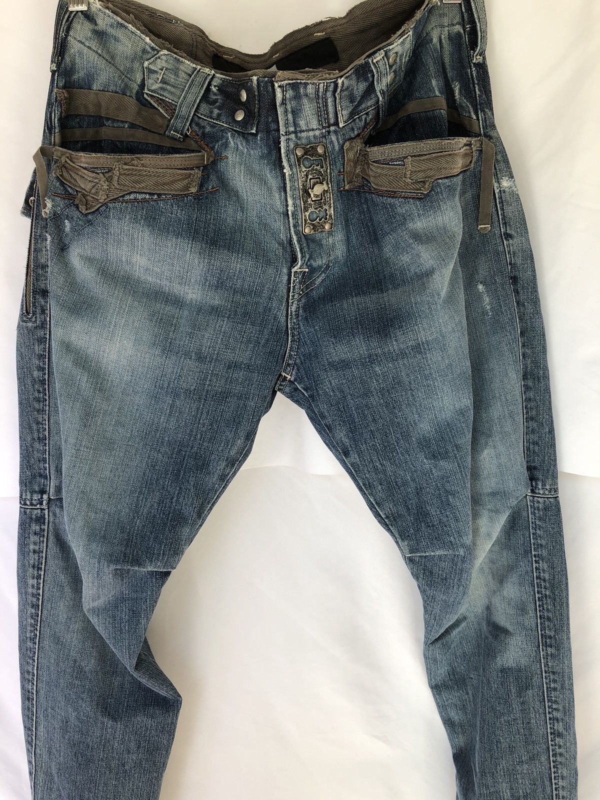 Vintage Marithe + Francois Girbaud Distressed Denim Jeans Size W31