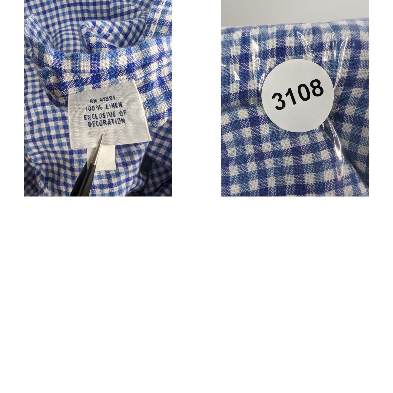 Ralph Lauren Ralph Lauren Linen Shirt Men's XL Blue Checked Button-Down Short Sleeve Vintage Size US XL / EU 56 / 4 - 8 Thumbnail