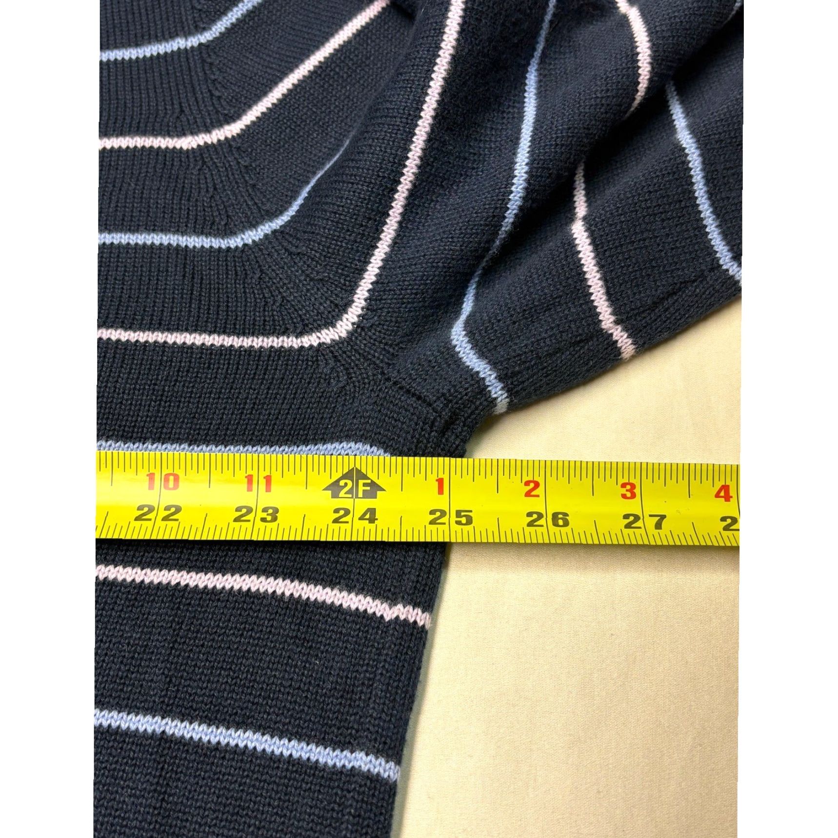 Brooks Brothers Brooks Brothers 346 Mens XL Supima Cotton Striped Button Sweater Navy Size US XL / EU 56 / 4 - 6 Thumbnail