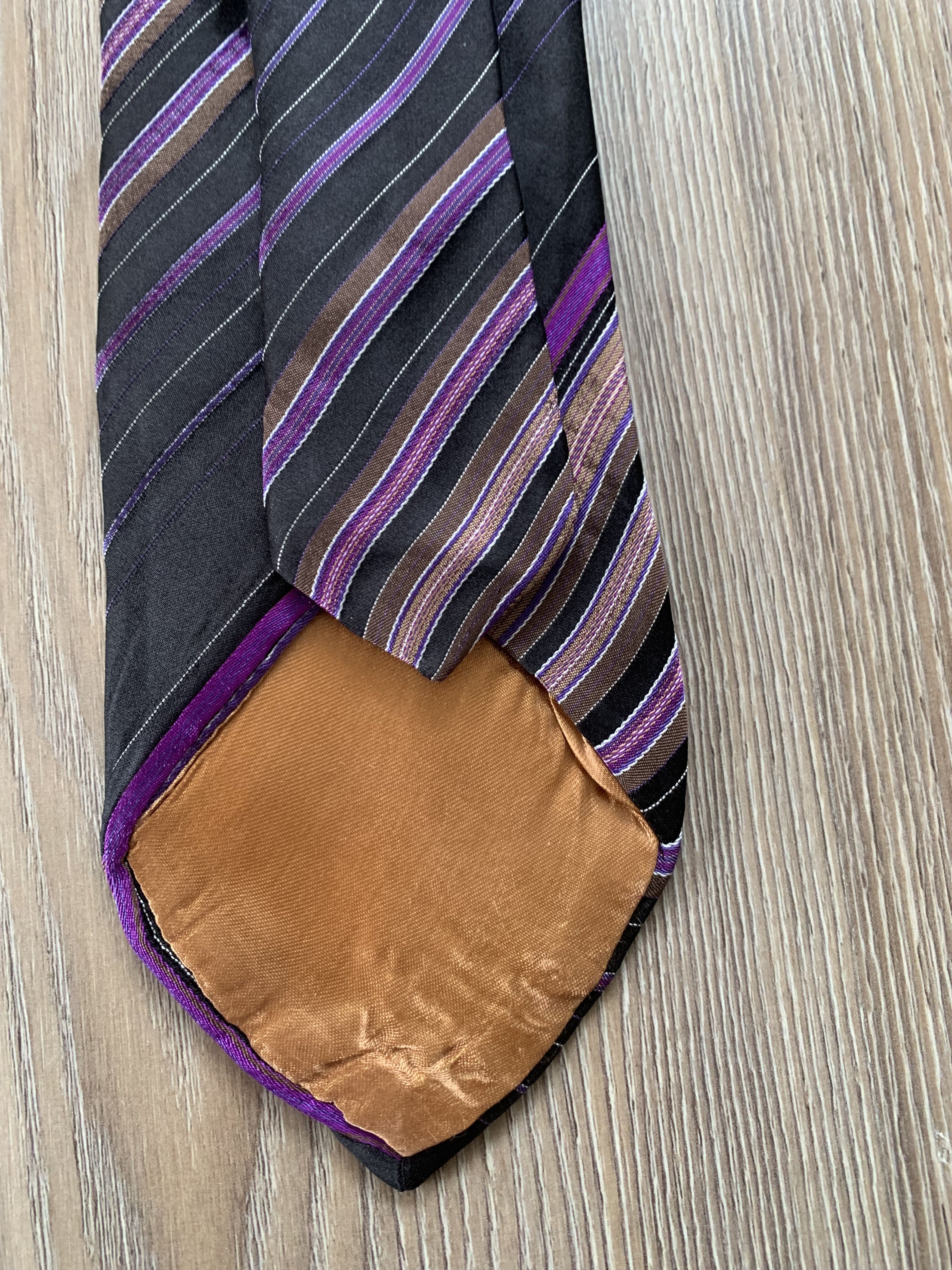 Kenzo Rare Kenzo Italian Stripe Printed Silk Tie Size ONE SIZE - 8 Thumbnail