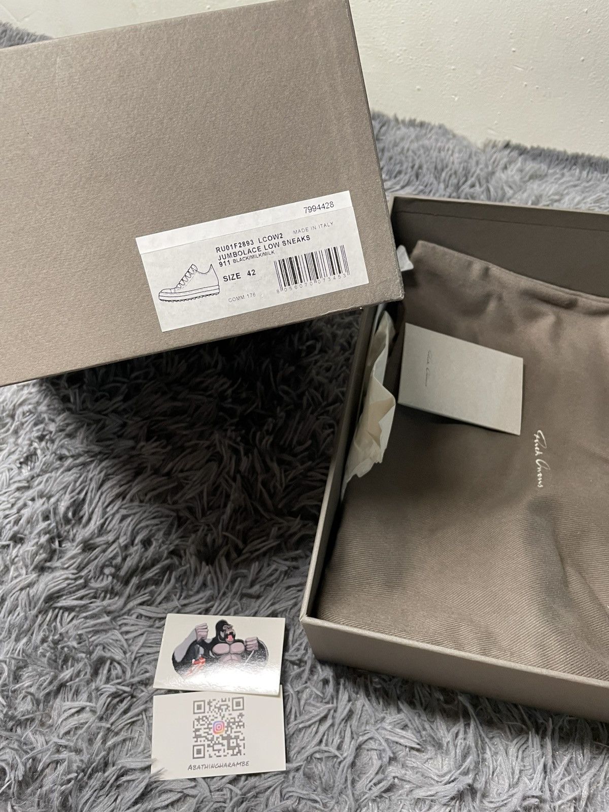 Rick Owens Rick Owens Ramone Low Jumbo Lace Black/Milk Size US 9 / EU 42 - 6 Thumbnail