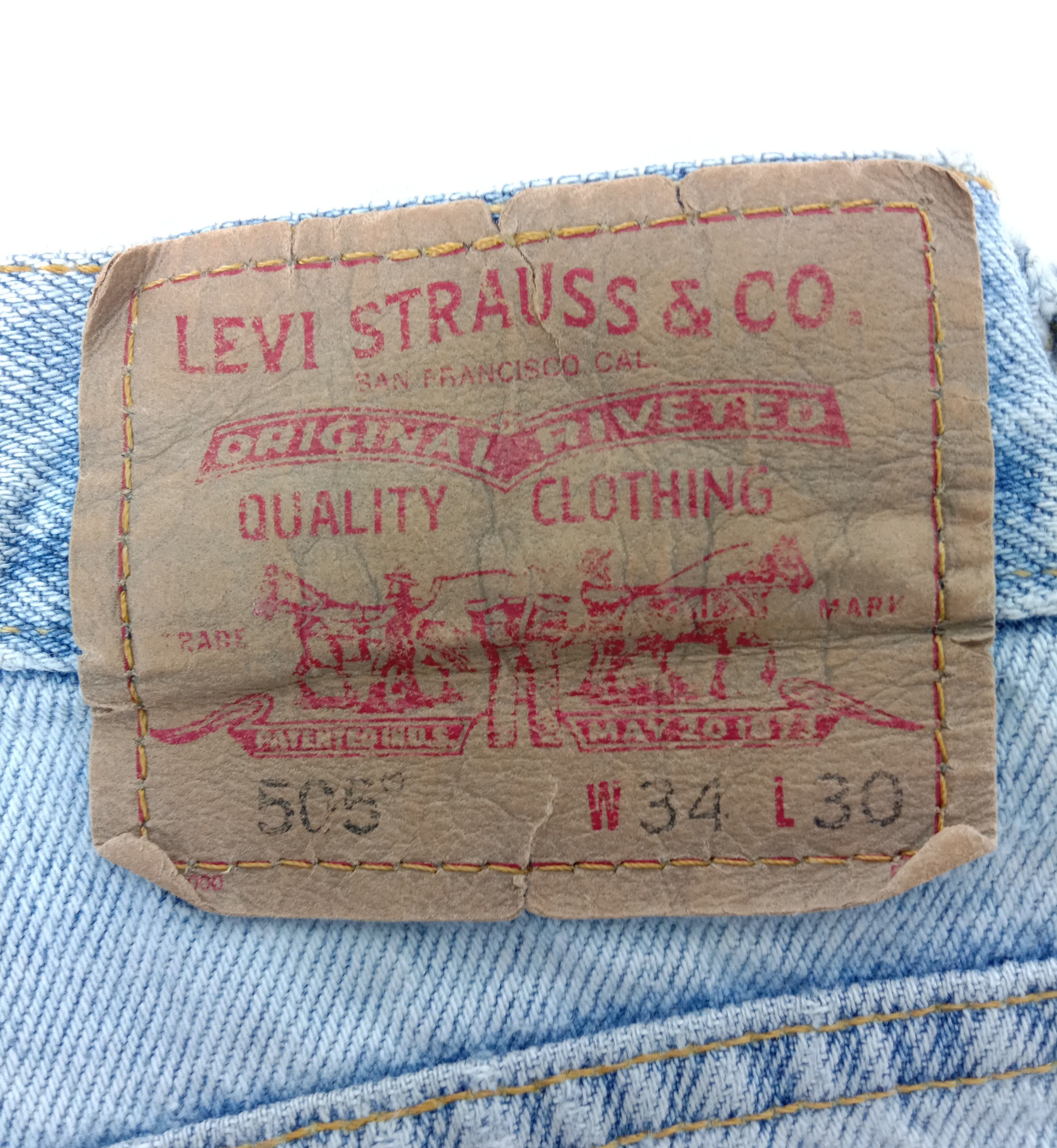 Levi's Vintage Levi's 505 Ripped Jeans Light Wash Distressed Denim Size US 34 / EU 50 - 14 Thumbnail