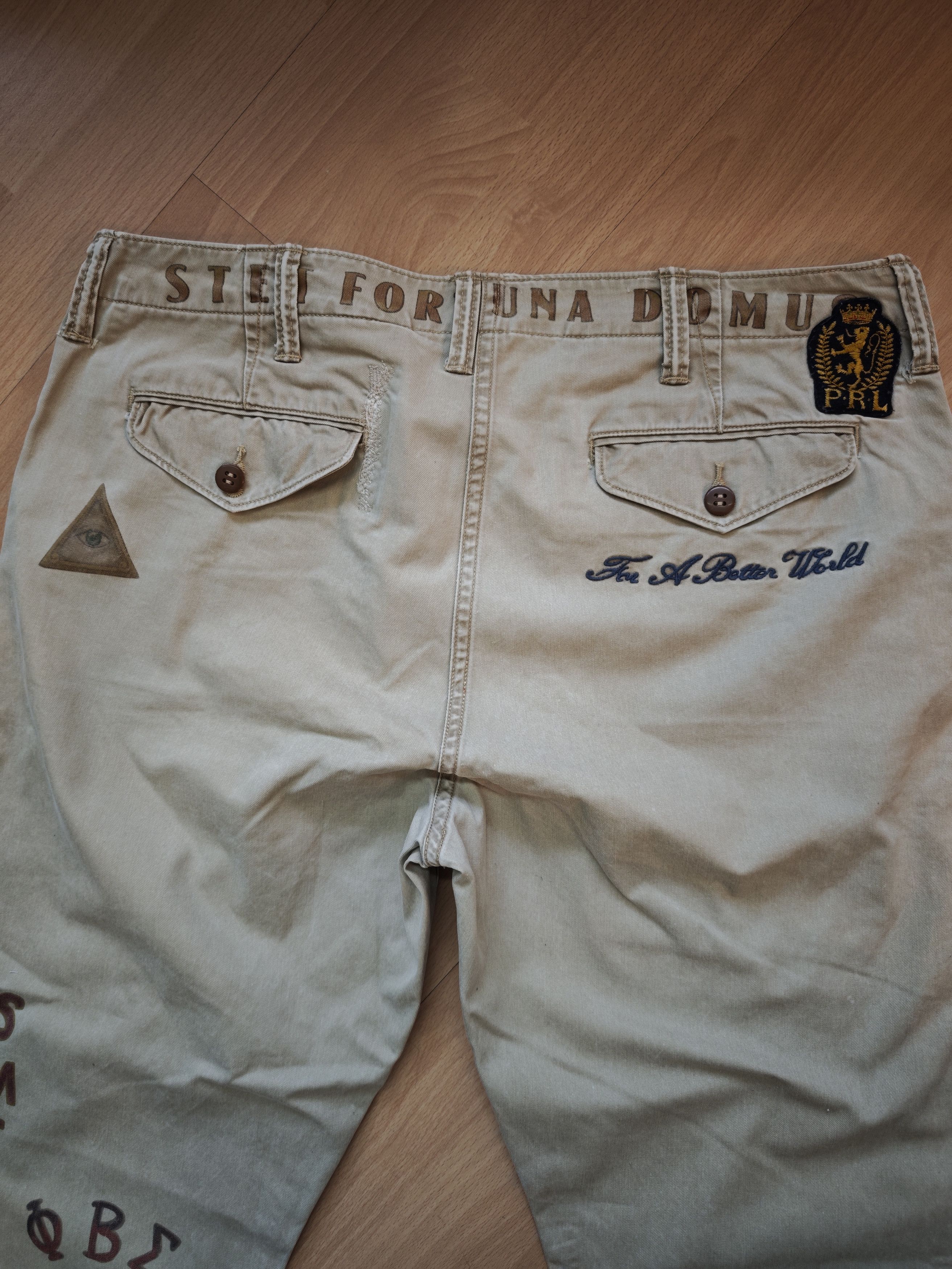 Polo Ralph Lauren BANNED PRL Chino Graphique Droit - RARE Phi Beta Sigma Edit. Size US 32 / EU 48 - 6 Thumbnail