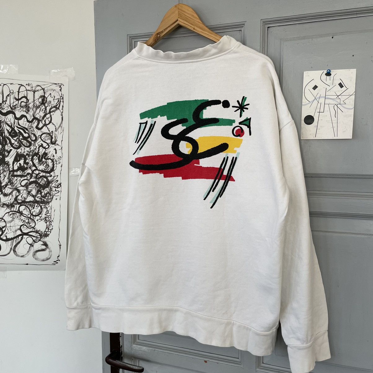 Adidas Vintage 80’s Adidas Stefan Edberg Sweatshirt Size US L / EU 52-54 / 3 - 7 Thumbnail