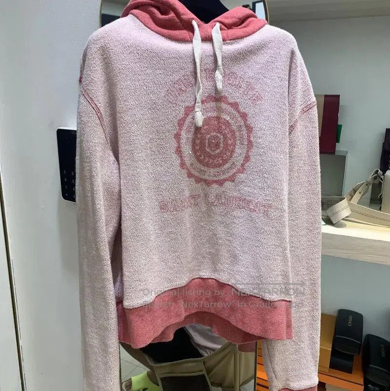 Yves Saint Laurent YSL Pink Cotton Women's Hoodie . Size M / US 6-8 / IT 42-44 - 1 Thumbnail