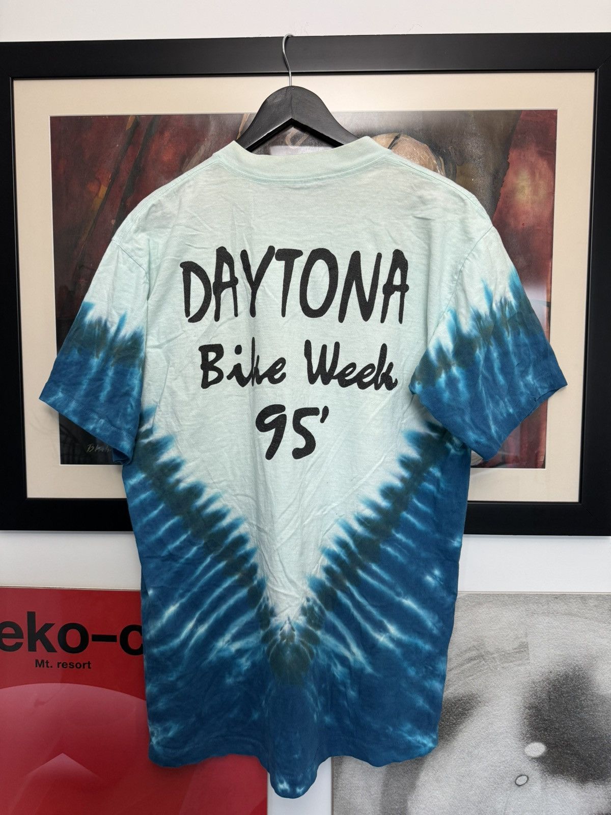 Vintage Vintage 90s Single Stitch Bike Week Daytona Eagle Tie Dye Size US XL / EU 56 / 4 - 2 Thumbnail