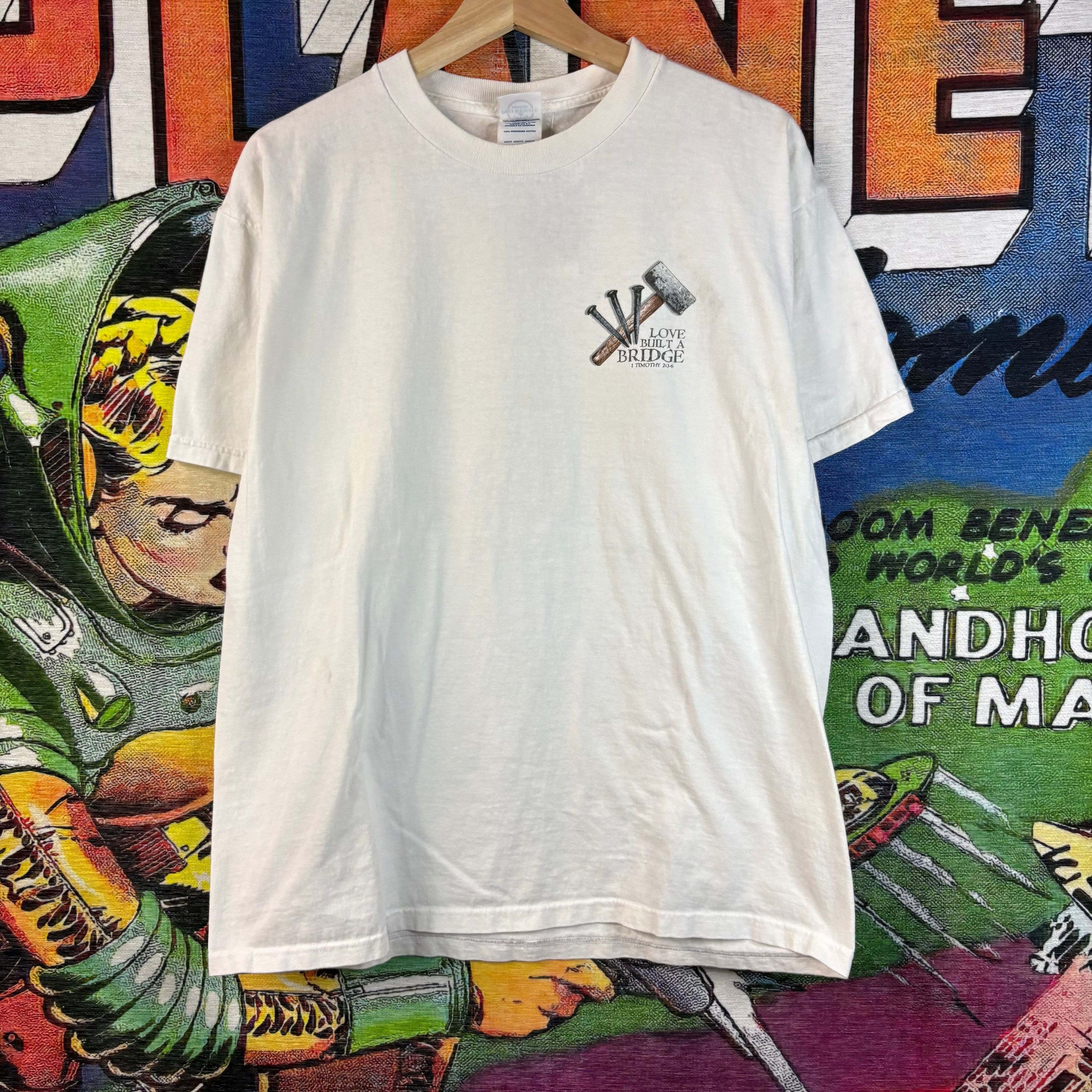 Vintage Y2K 2003 Christian "Love Built A Bridge" Tee Size Large Size US L / EU 52-54 / 3 - 1 Thumbnail
