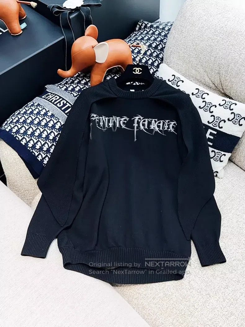 Balenciaga Black 34 Size Sanskrit Logo Long Sleeve Hoodie