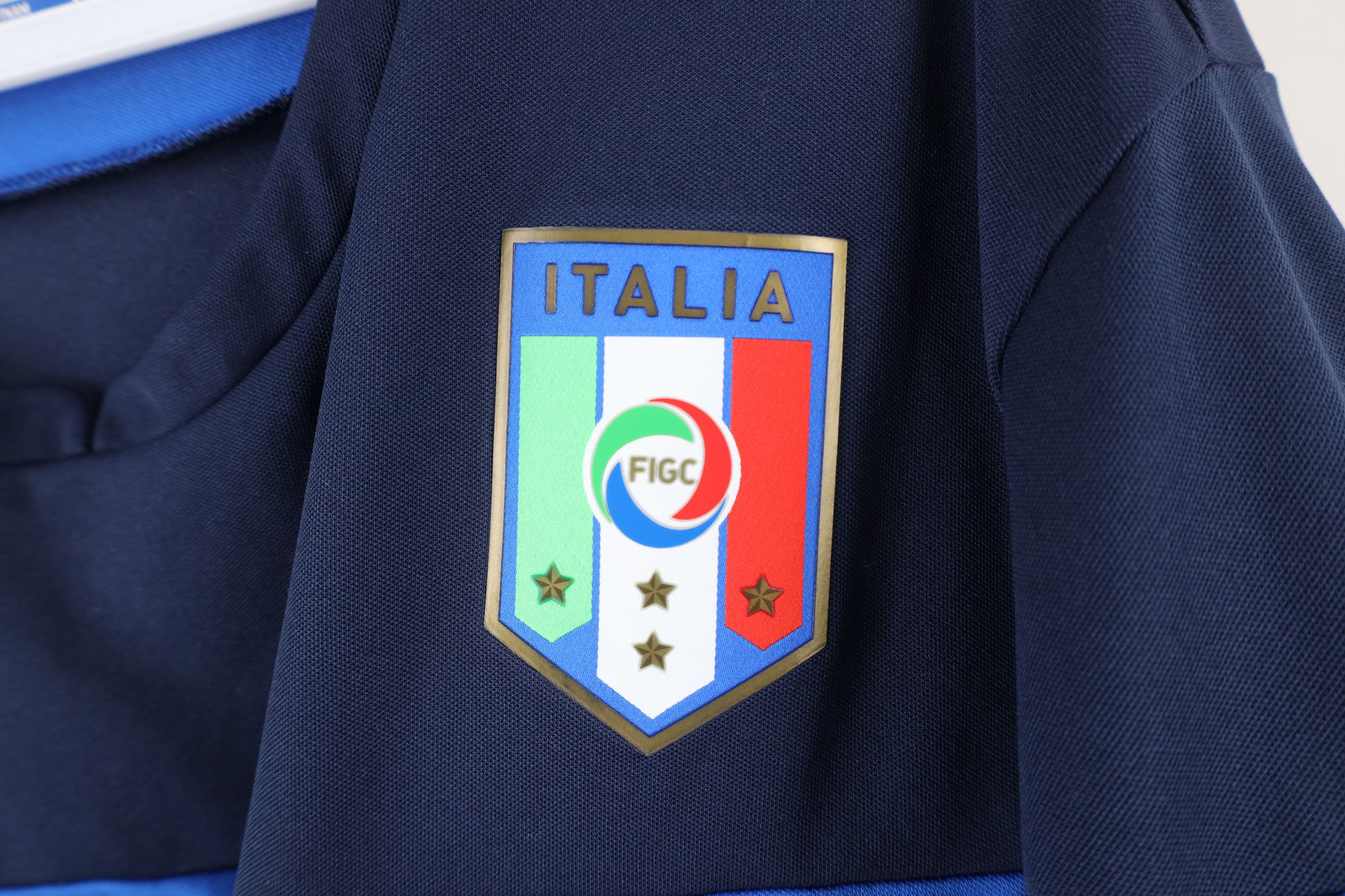Puma × Vintage Puma Long Sleeve FIGC Italia Italy Soccer Jersey Shirt Blue Size US L / EU 52-54 / 3 - 5 Thumbnail