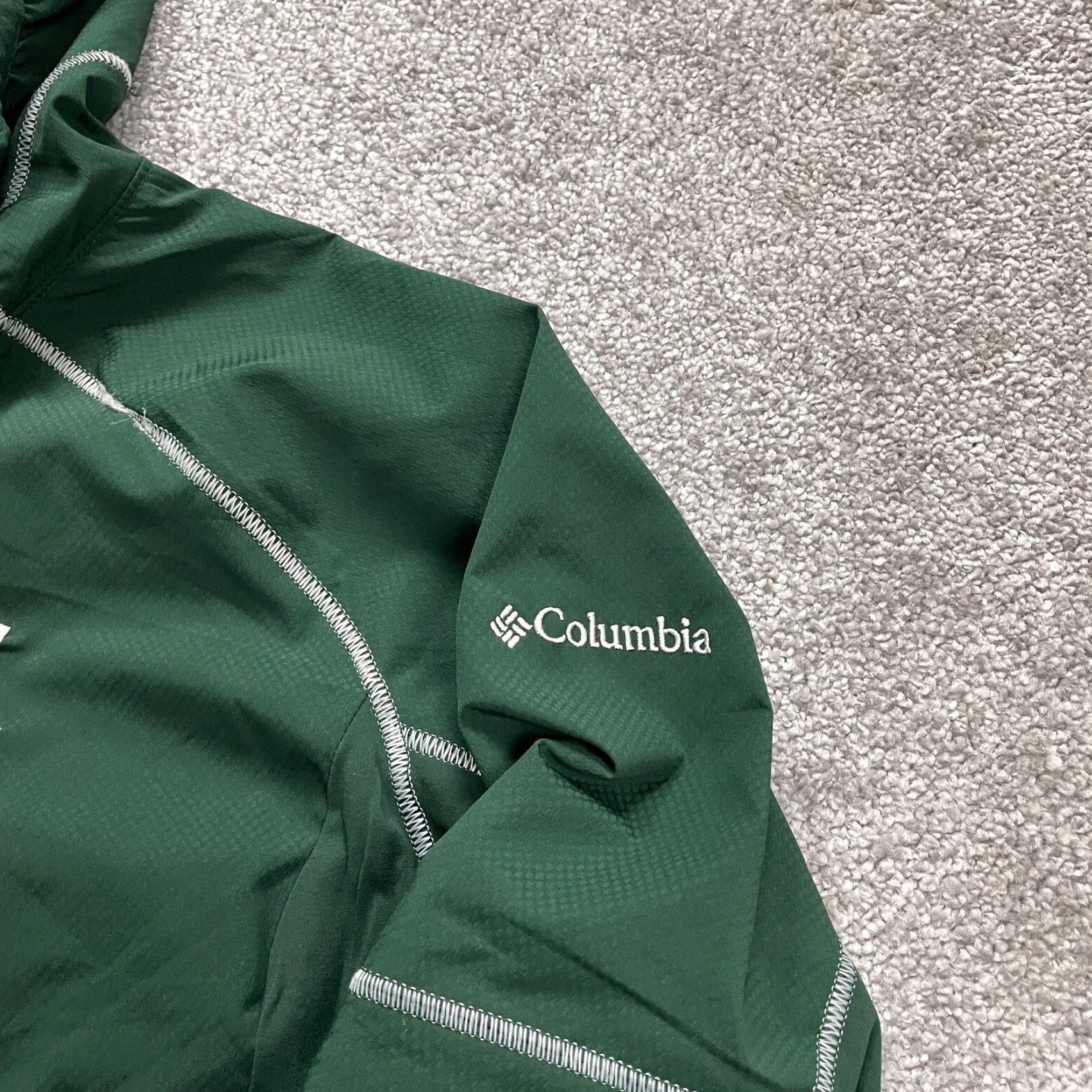 Vintage Columbia Windbreaker Jacket Womens XL Green Michigan State Spartans Size XL / US 12-14 / IT 48-50 - 7 Thumbnail
