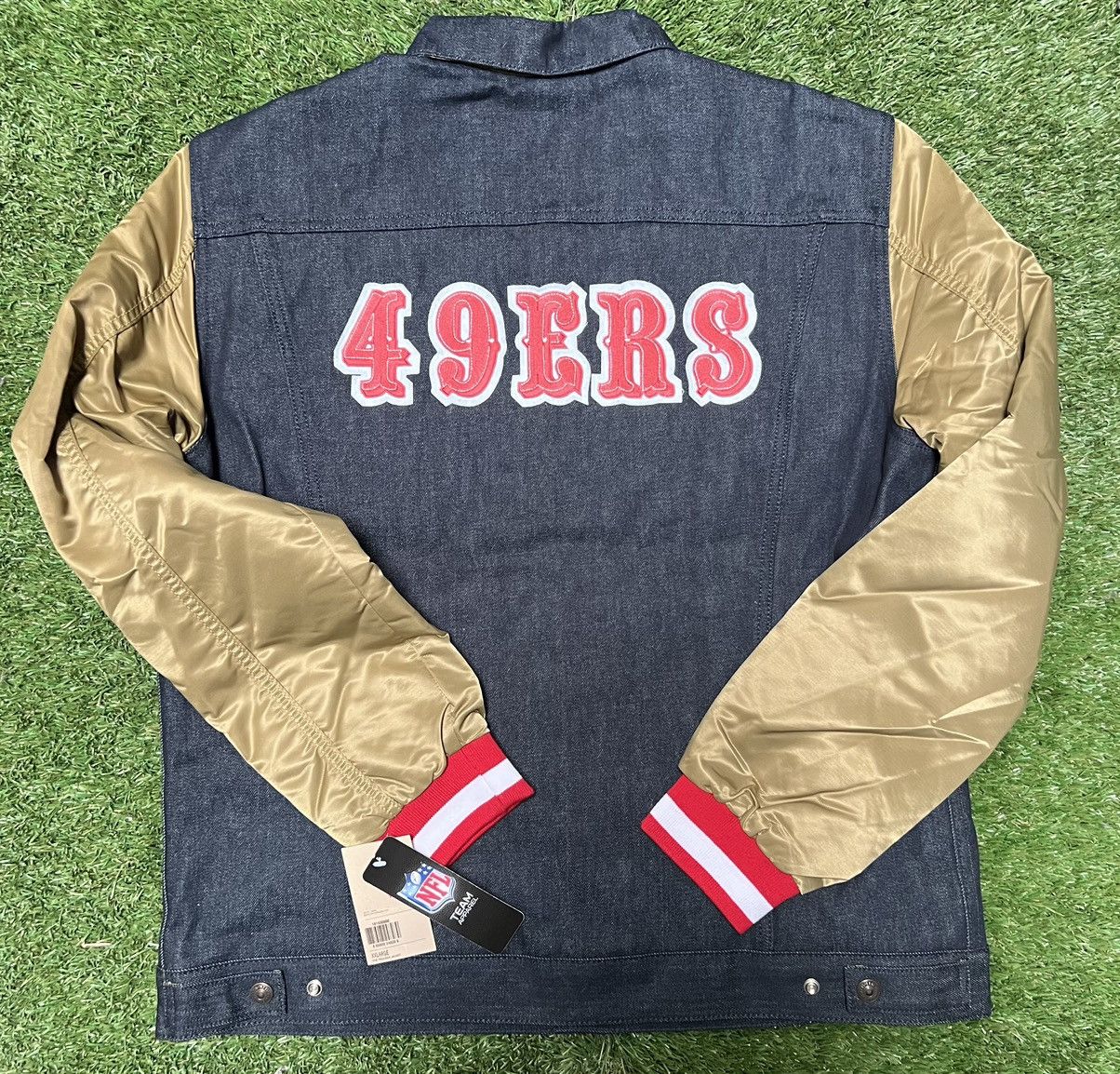 Levis x San Francisco 49ers Satin Denim Jacket NFL Mens Size XL