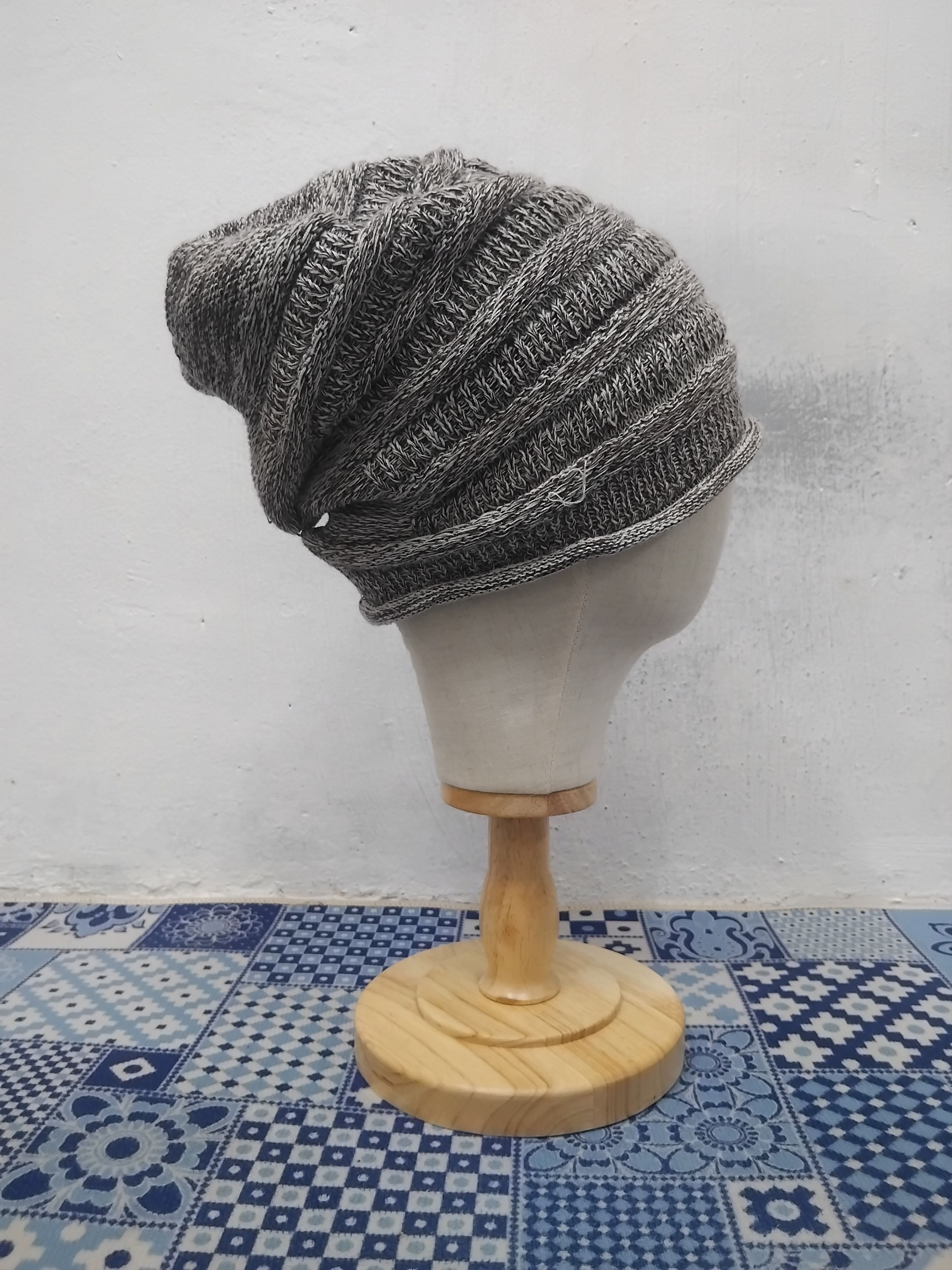 Japanese Brand 💥Earing punk rock grey beanie hat Size ONE SIZE - 6 Thumbnail