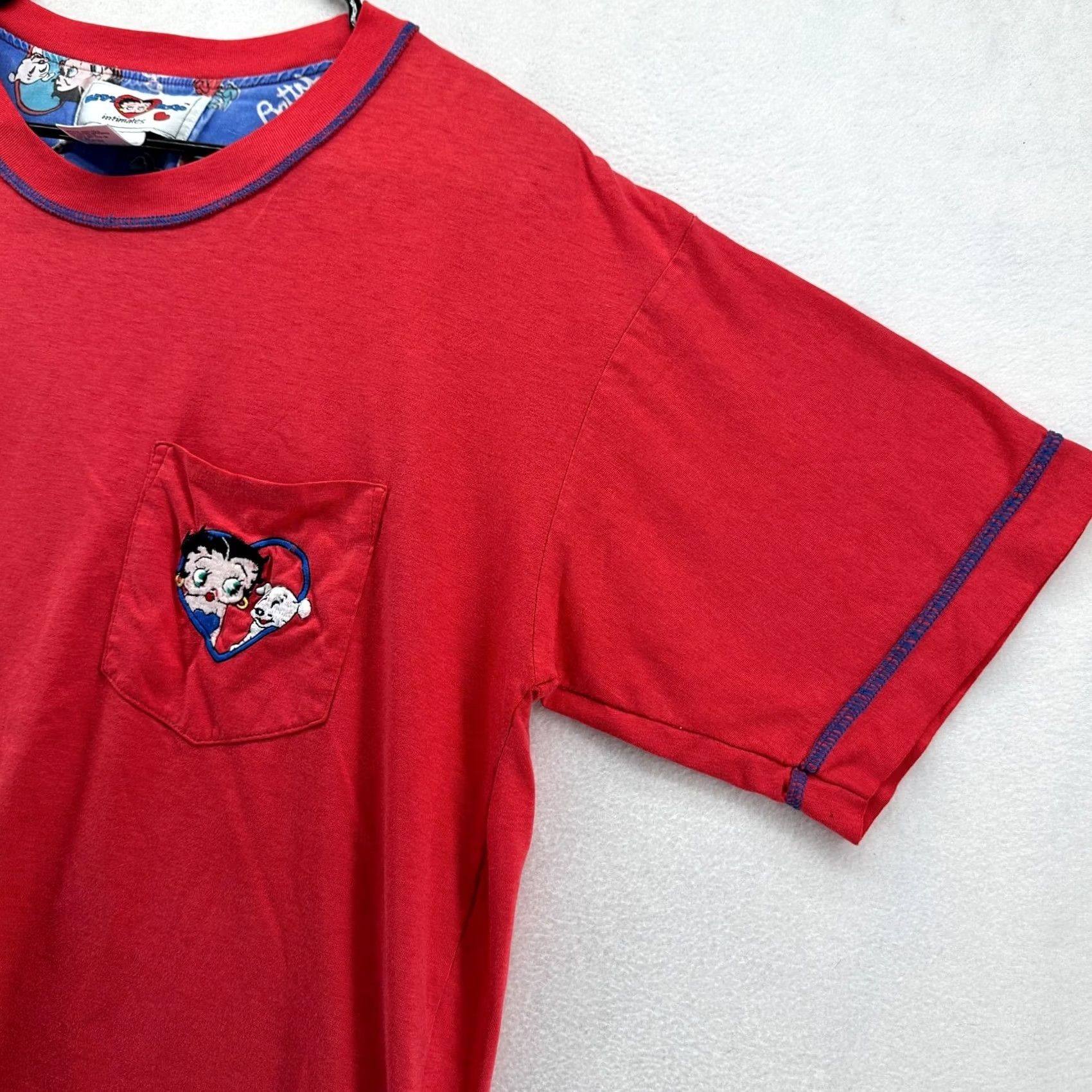 Vintage VINTAGE? Betty Boop intimates T-Shirt Red Men's Medium Crew Neck Short Sleeve Pullover Size US M / EU 48-50 / 2 - 4 Thumbnail