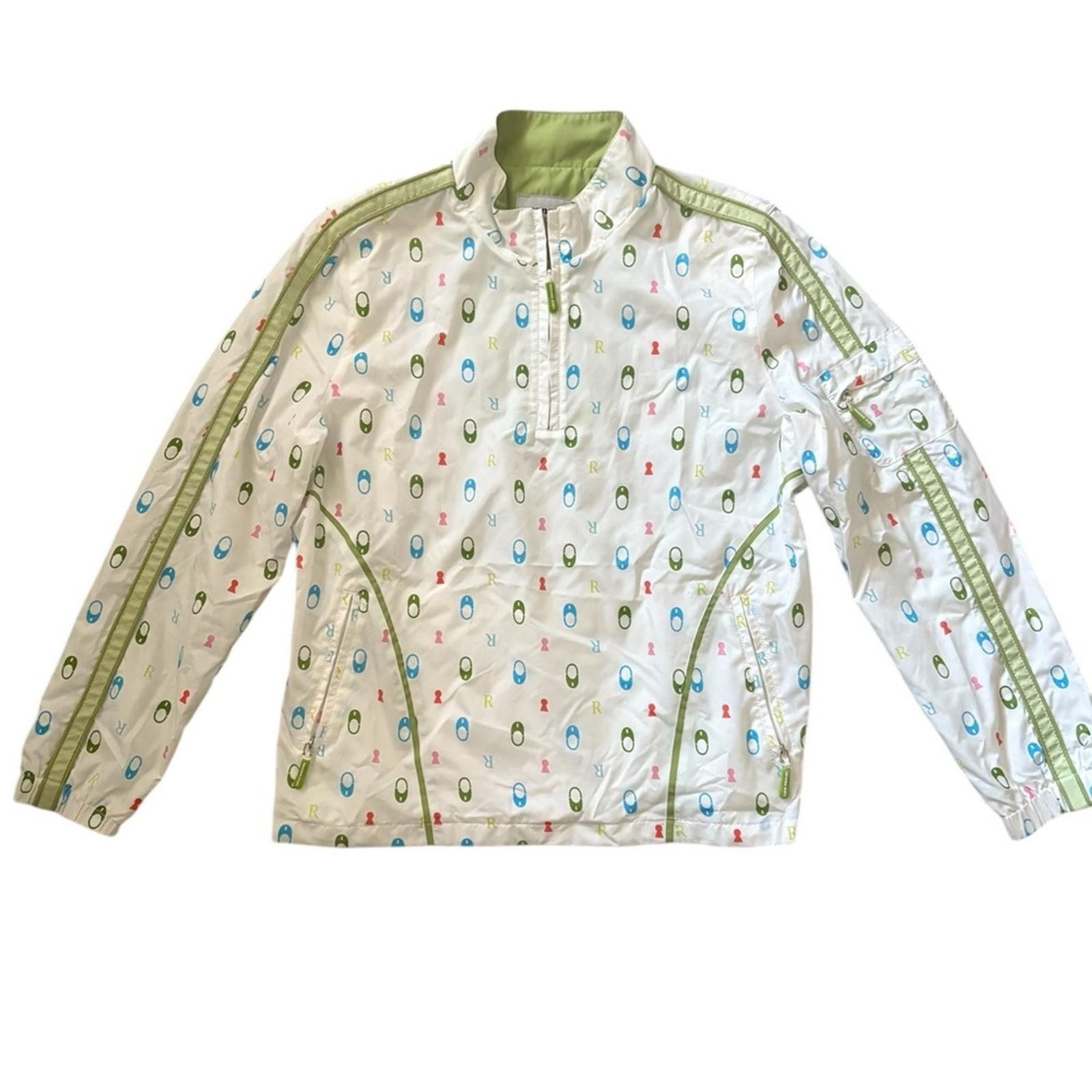 Renoma Renoma Sports Half Zip Multicolor Logo Print Jacket White Size S / US 4 / IT 40 - 3 Thumbnail