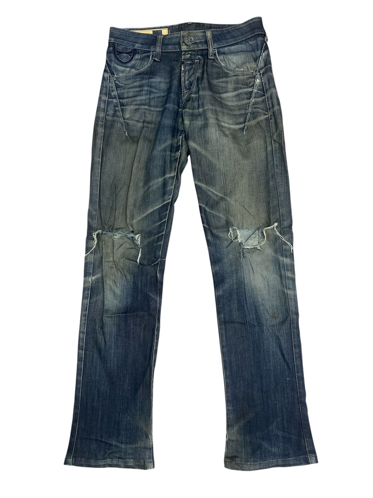 Marithe + Francois Girbaud MFG Marithe Francois Girbaud M7-1343 Distressed Jeans Size US 30 / EU 46 - 1 Thumbnail