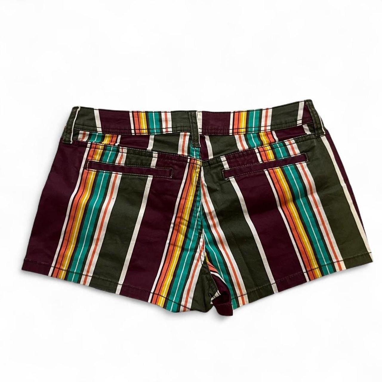 Arizona Jean Co. Vintage y2k Arizona groovy boho multicoloured striped shorts Size 27" / US 4 / IT 40 - 3 Thumbnail