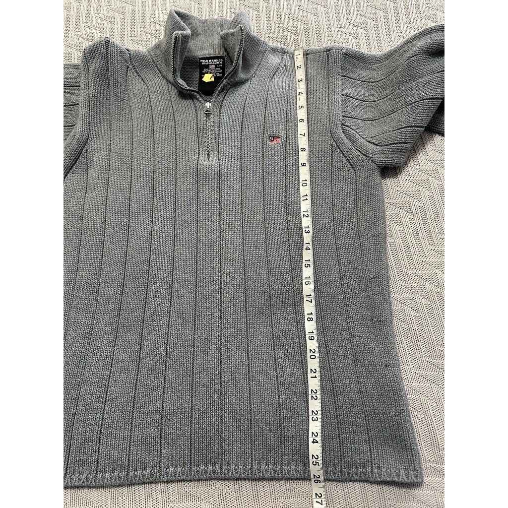 Polo Ralph Lauren Polo Ralph Lauren gray cotton knit pullover size L Size US L / EU 52-54 / 3 - 6 Thumbnail