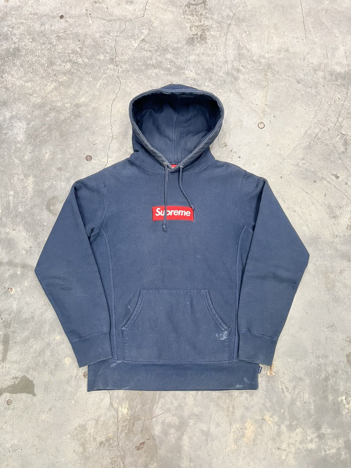 Supreme Supreme box logo hoodie navy red Size US M / EU 48-50 / 2 - 1 Thumbnail