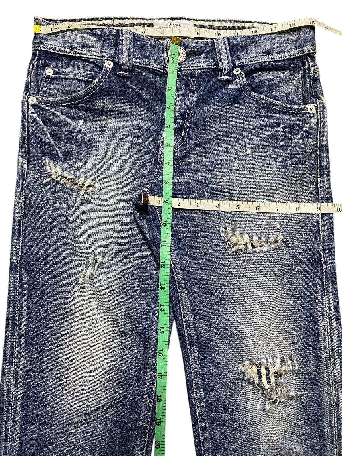 Vintage Vinage Rodeo Crown Japan Distressed Skinny Jeans Size US 30 / EU 46 - 8 Thumbnail