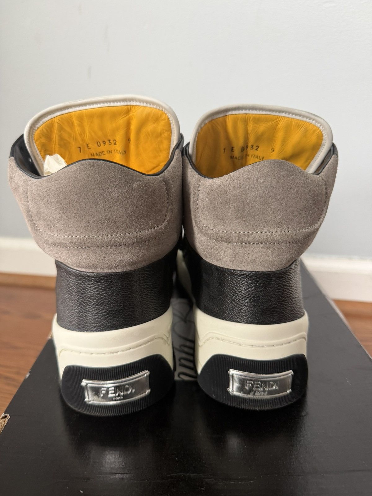 Fendi Fendi Men's High Top Sneakers Black White Gray Size US 9 / EU 42 - 5 Thumbnail