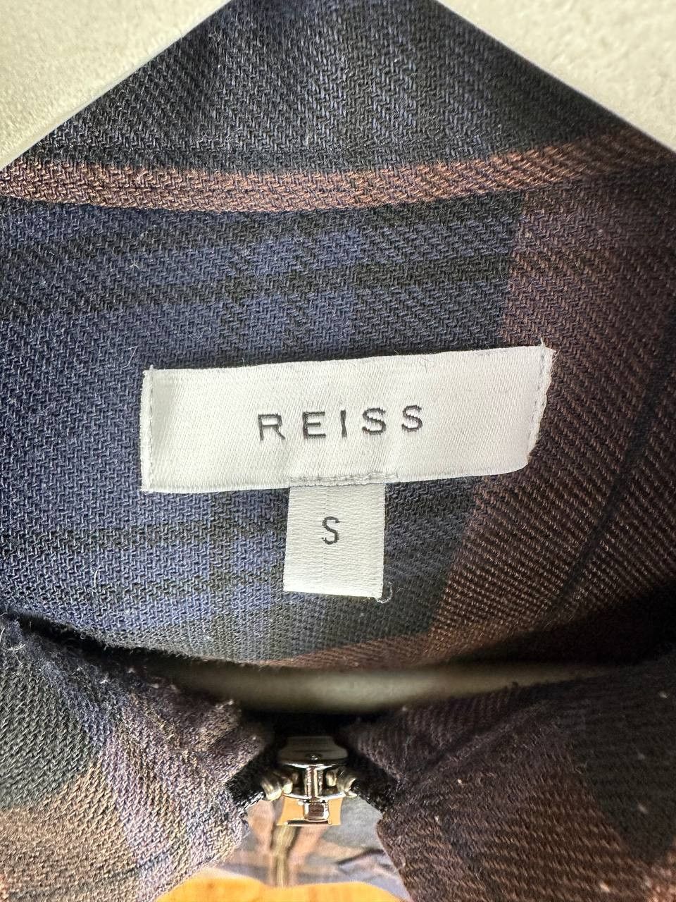 Reiss REISS Etzio Zip-Up Through Checked Overshirt Jacket Wool Size US S / EU 44-46 / 1 - 13 Thumbnail