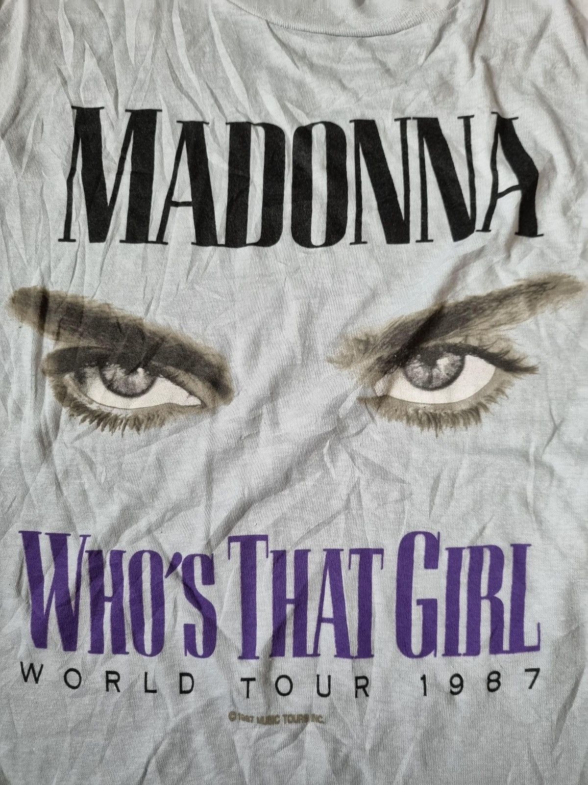 Band Tees × Vintage Vintage Madonna world tour Tee 1987 Who’s that girl Size US M / EU 48-50 / 2 - 2 Thumbnail