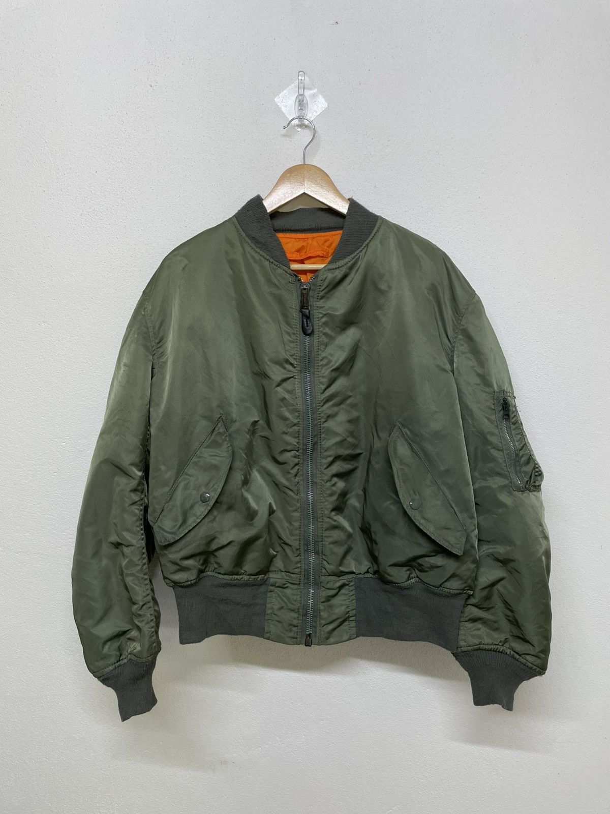 Alpha Industries Vintage Alpha Industries MA-1 Flight Bomber Jacket Size US XL / EU 56 / 4 - 1 Thumbnail