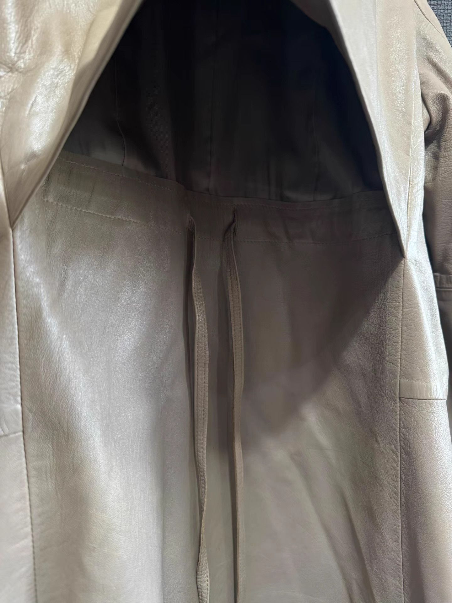 Issey Miyake Issey Miyake ultra-early rare Permanente line leather coat. Size US L / EU 52-54 / 3 - 5 Thumbnail