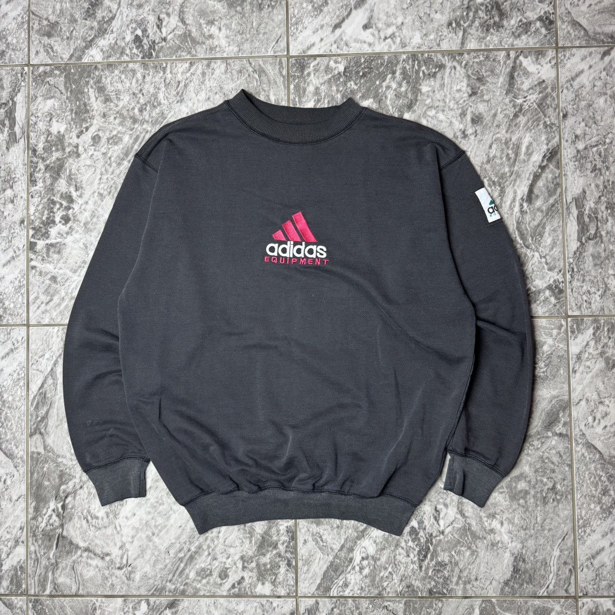 Adidas × Vintage Adidas Equipment Sweatshirt Vintage Size US L / EU 52-54 / 3 - 1 Thumbnail