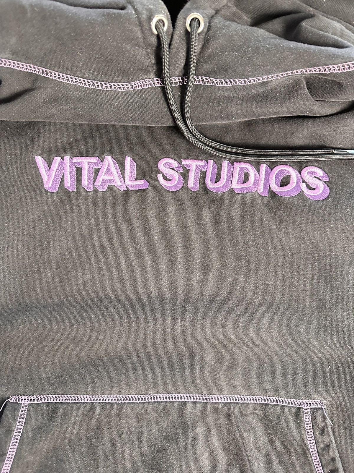 Other Black Vital Studios hoodie with purple accents Size US XL / EU 56 / 4 - 4 Thumbnail
