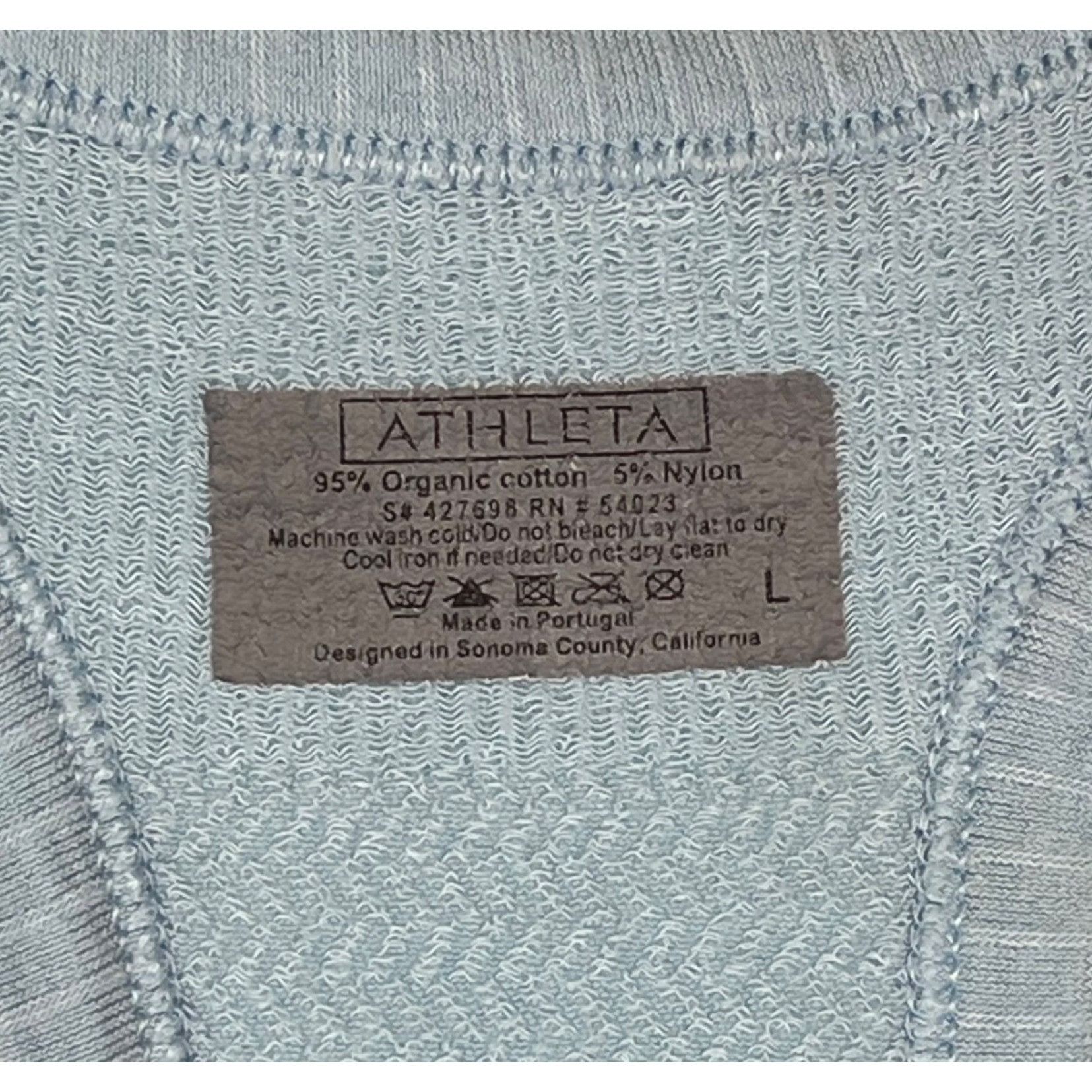 Athleta Athleta Women Sleeveless Blue Workout Tank Cinched Racerback Size L / US 10 / IT 46 - 2 Thumbnail